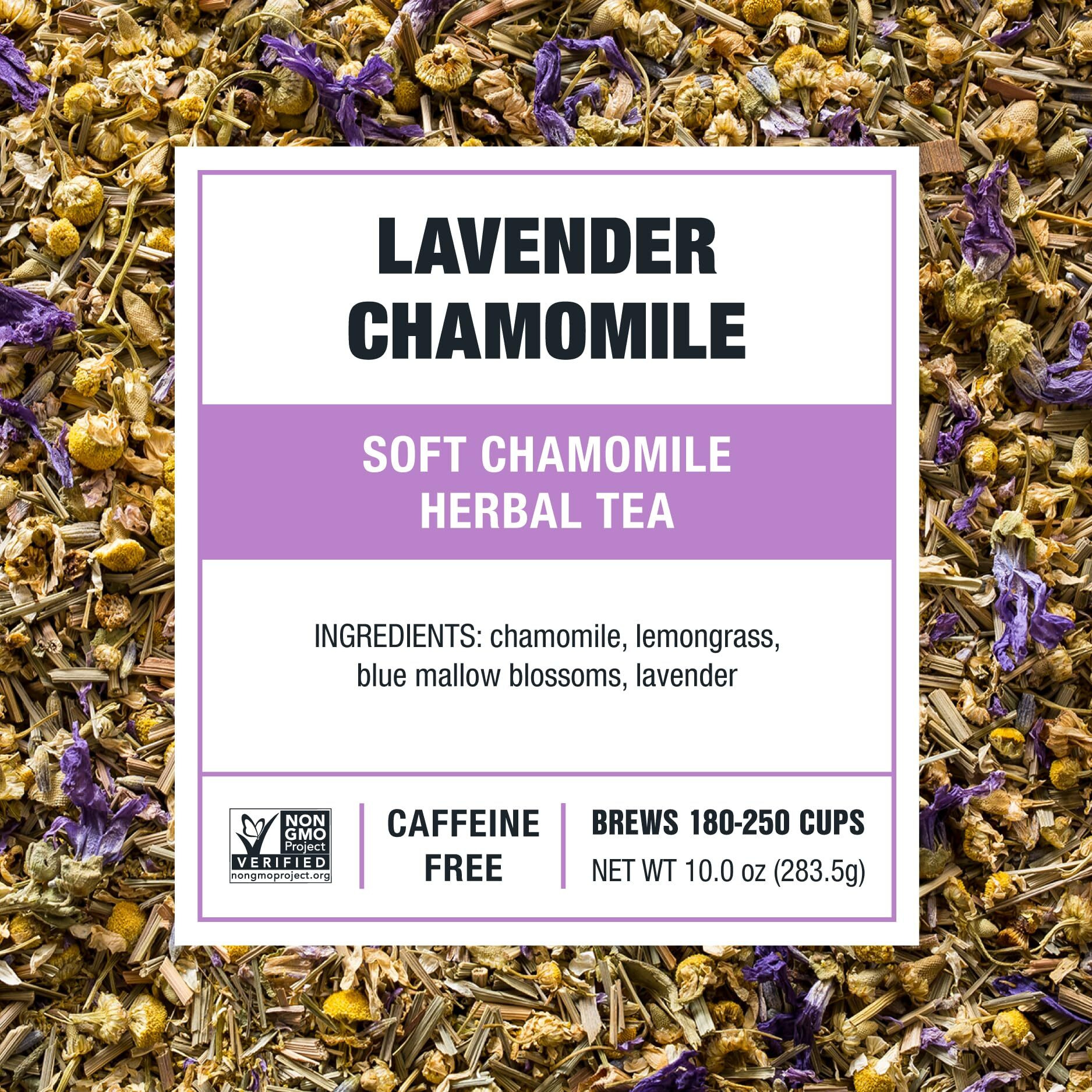Tiesta Tea - Lavender Chamomile | Soft Chamomile Herbal Tea | Premium Loose Leaf Tea | Non Caffeinated Tea | Make Hot Or Iced Tea & Brews Up To 250 Cups - 8Oz Bulk Pouch & 2Oz Refillable Tin Combo