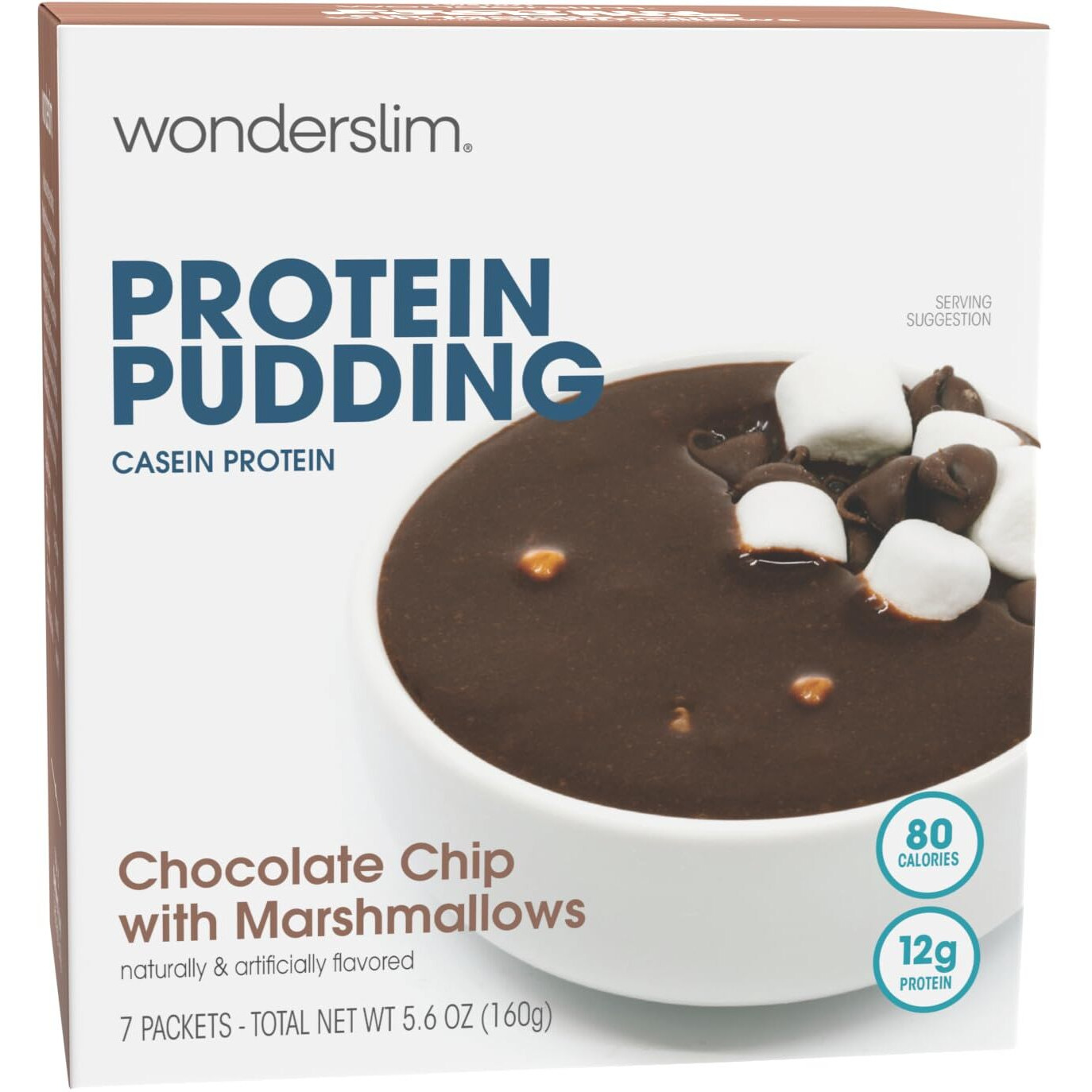 Wonderslim Protein Pudding, Chocolate Chip Marshmallows, Gluten Free, Low Carb (7Ct)