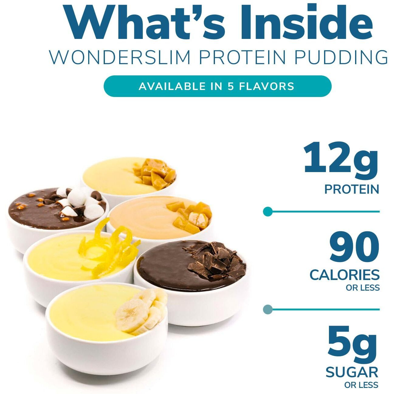 Wonderslim Protein Pudding, Chocolate Chip Marshmallows, Gluten Free, Low Carb (7Ct)