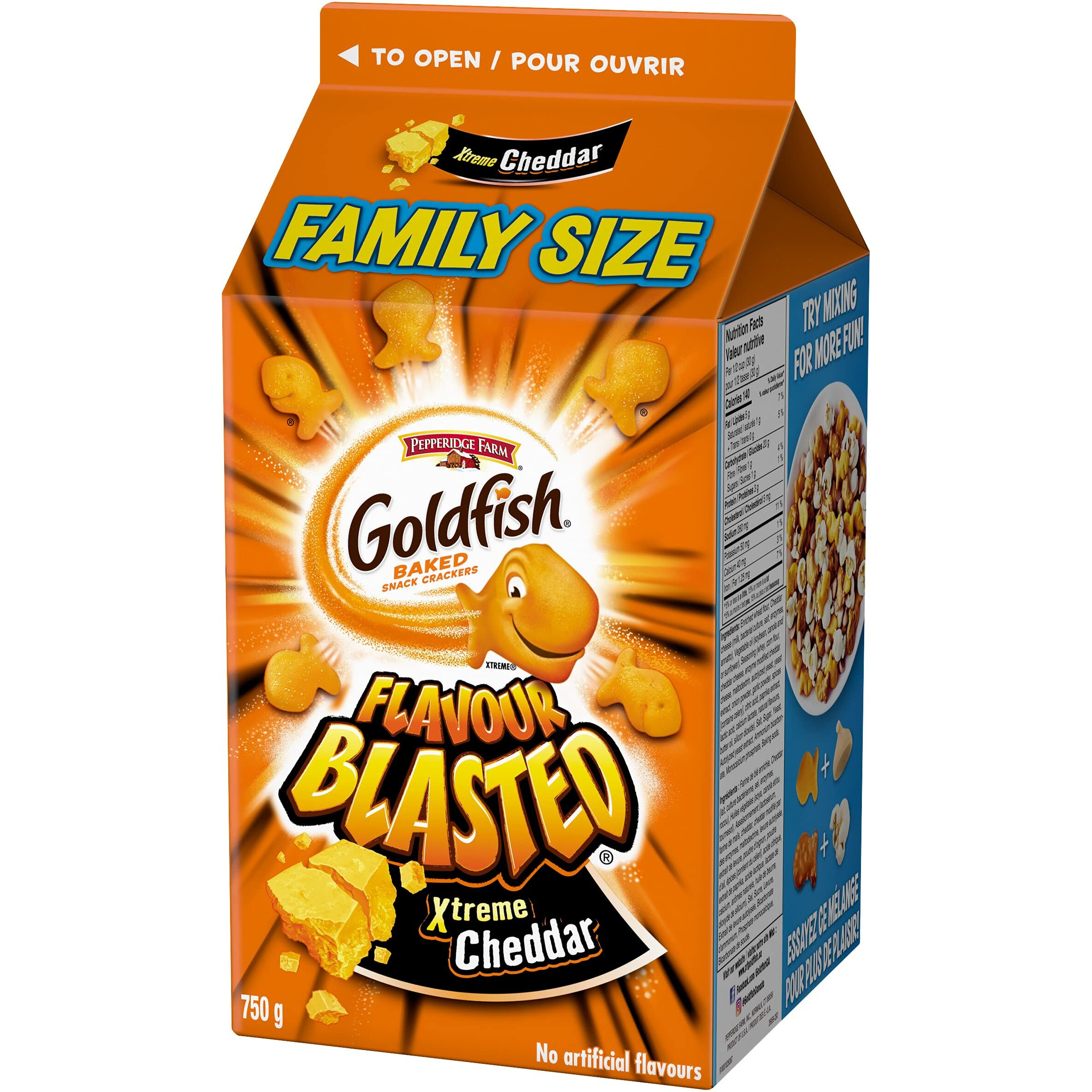 Pepperidge Farm Goldfish Flavour Blasted Xtreme Cheddar Crackers, 750G/26.5 Oz., {Imported From Canada}