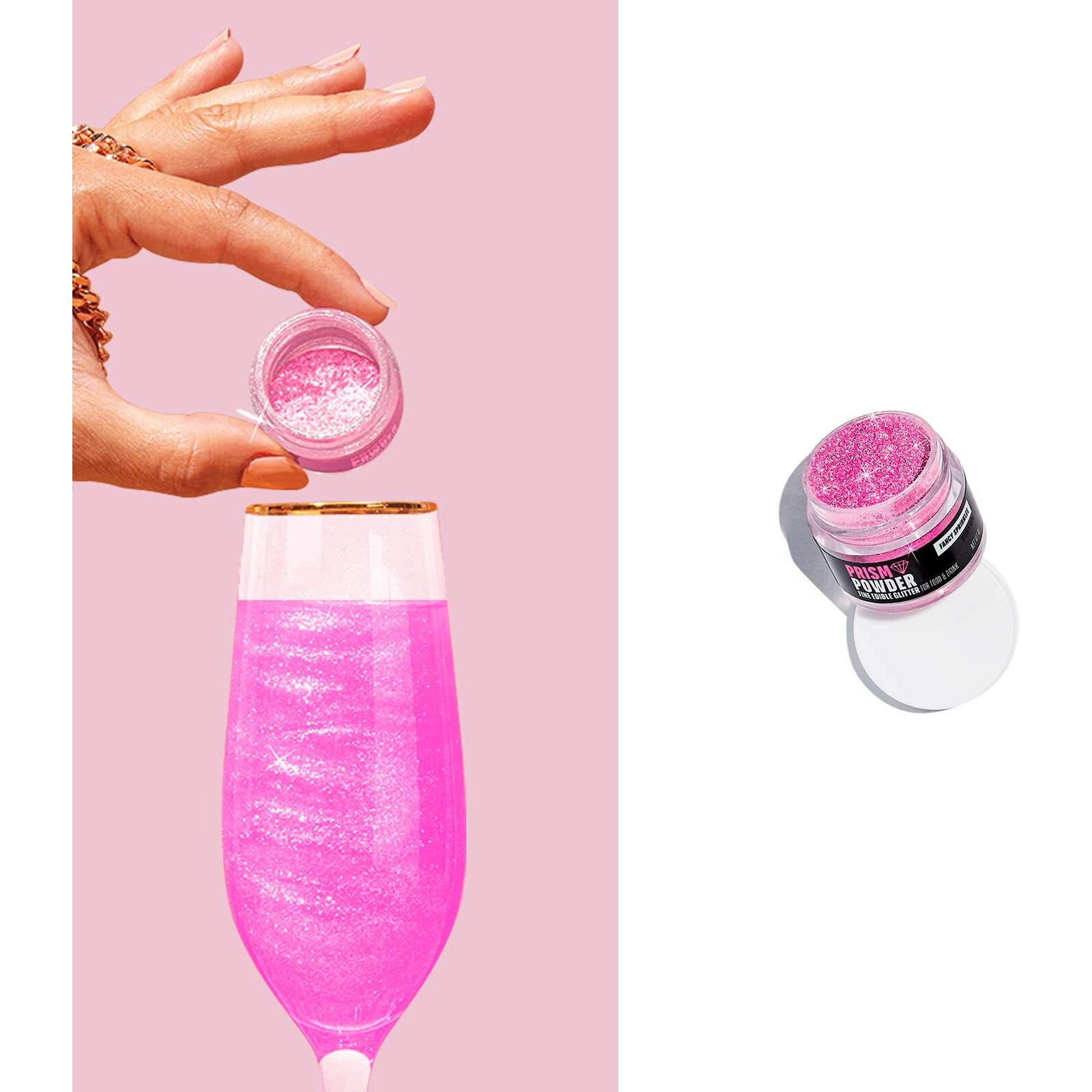 Fancy Sprinkles Premium Edible Glitter, 100% Edible Glitter For Sparkling Food & Drinks No Taste Or Texture (4G, Tourmaline Pink)