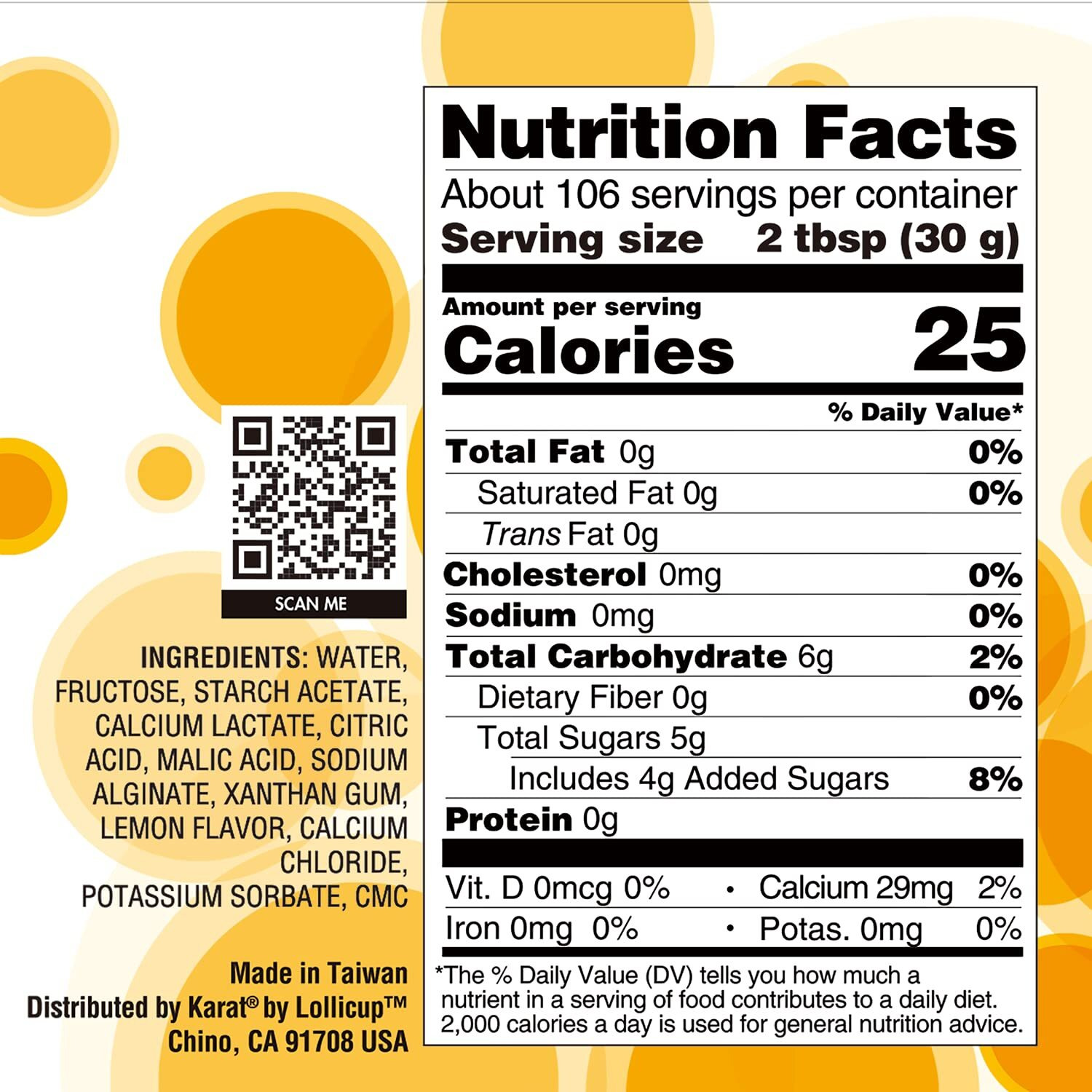 Tea Zone 7 Lbs Lemon Popping Pearls