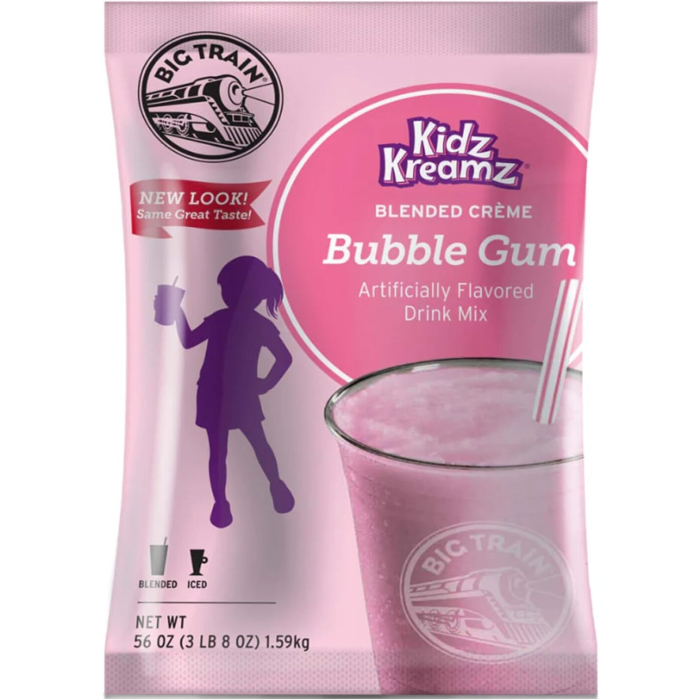 Big Train Kidz Kreamz Bubble Gum Blended Beverage Mix, 3.5 Pound (Pack Of 1)
