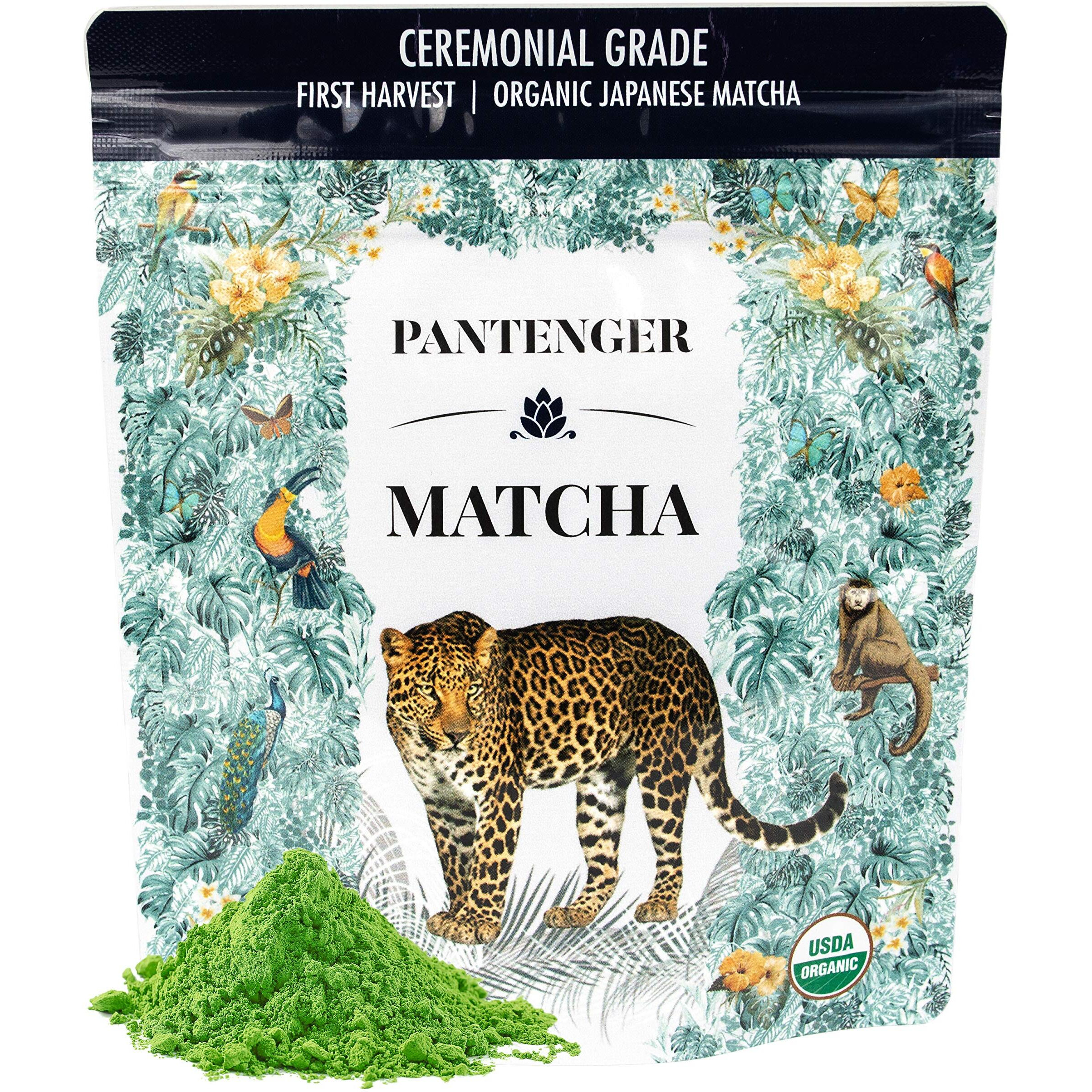 Organic Ceremonial Grade Matcha | Emerald Green, Creamy & Sweet (For A Matcha) | Japanese - First Harvest - Hand Picked - Stone Milled | By Pantenger