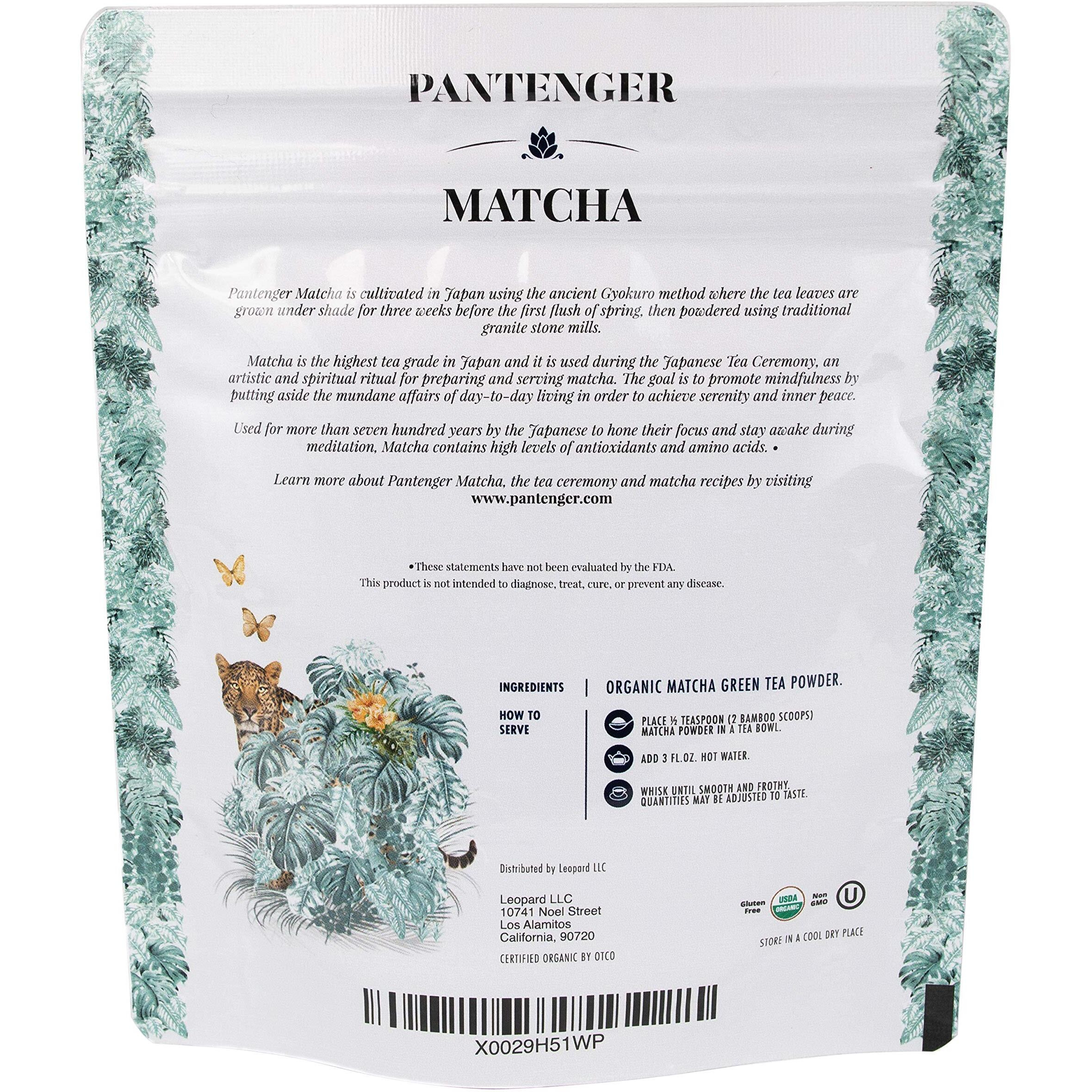 Organic Ceremonial Grade Matcha | Emerald Green, Creamy & Sweet (For A Matcha) | Japanese - First Harvest - Hand Picked - Stone Milled | By Pantenger