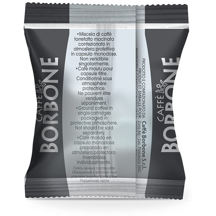 Caffe Borbone Nespresso Compatible Coffee Pods, Black Blend, Medium Roast, Arabica And Robusta Blend, Intense And Robust - Not Compatible With Vertuo - 50 Count