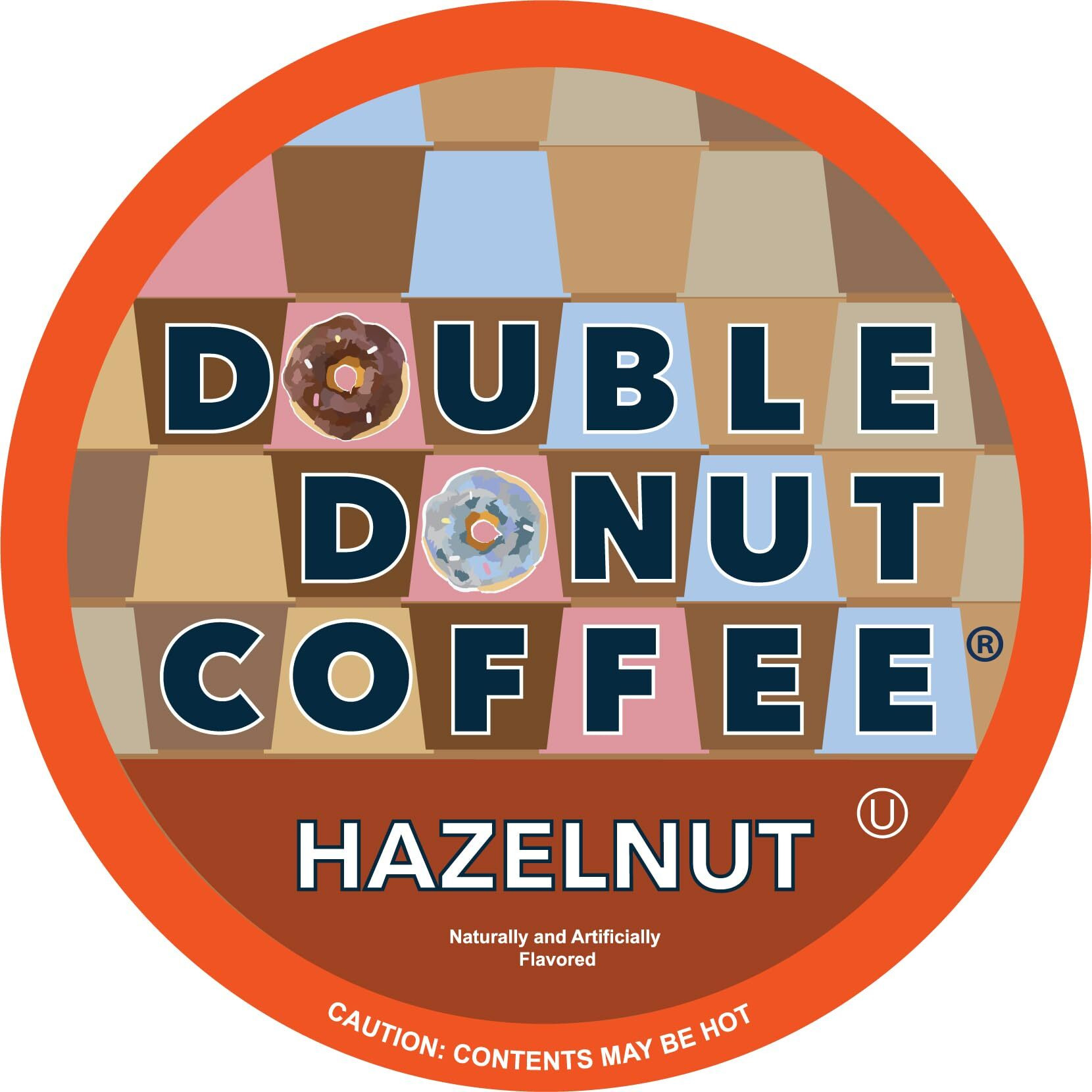 Hazelnut Coffee In Single Serve Coffee Pods For All Keurig Coffee K Cups Brewers, From Double Donut, 48 Cups