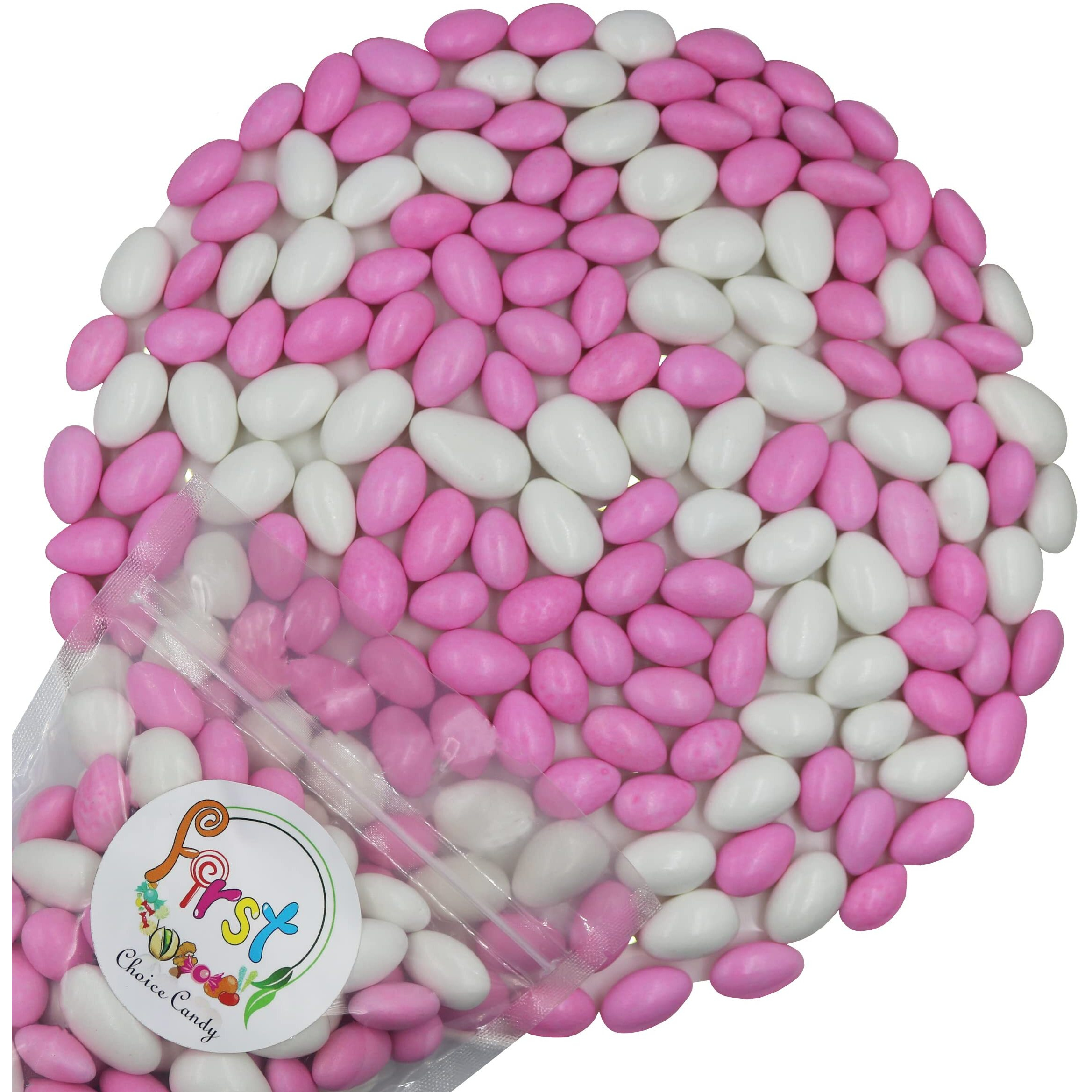 Firstchoicecandy Jordan Almonds (2 Pound, Pastel Pink & White)