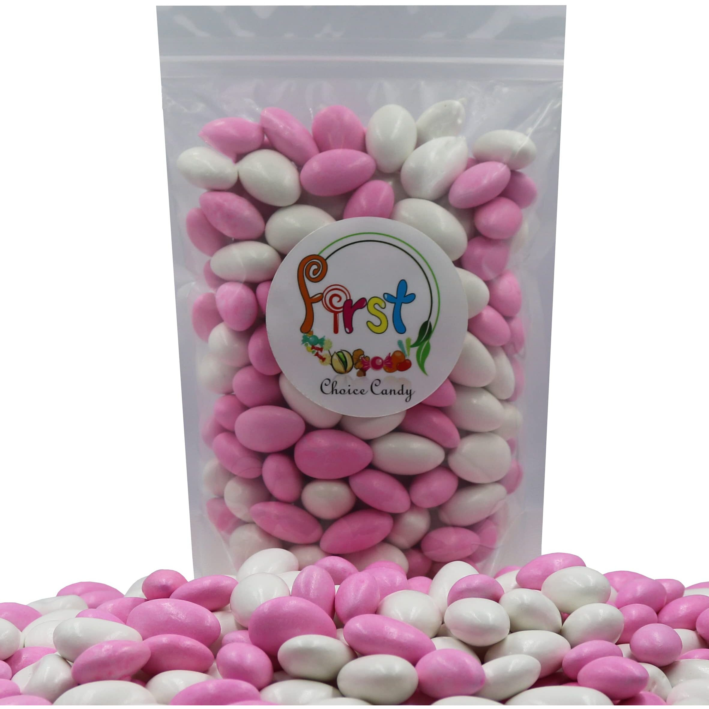 Firstchoicecandy Jordan Almonds (2 Pound, Pastel Pink & White)
