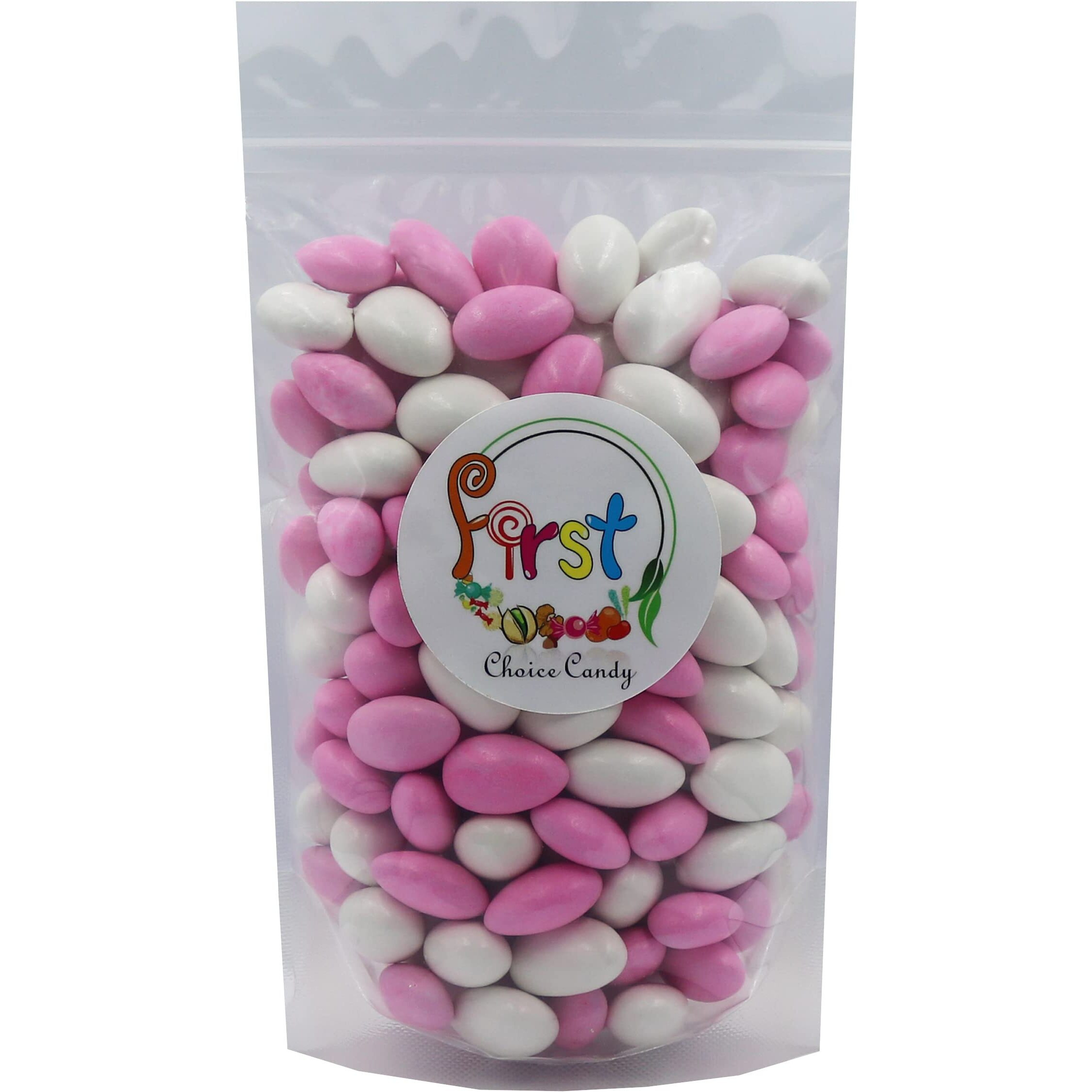Firstchoicecandy Jordan Almonds (2 Pound, Pastel Pink & White)