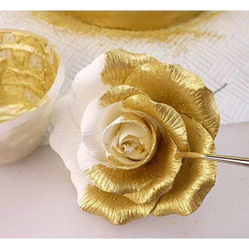 Luster Dust - Super Gold (4G 1X Pump) | Edible Vegan Dust & Paint For Cake Decorating, Ice Cream, Desserts, Cocktails And Beverages By Bakell