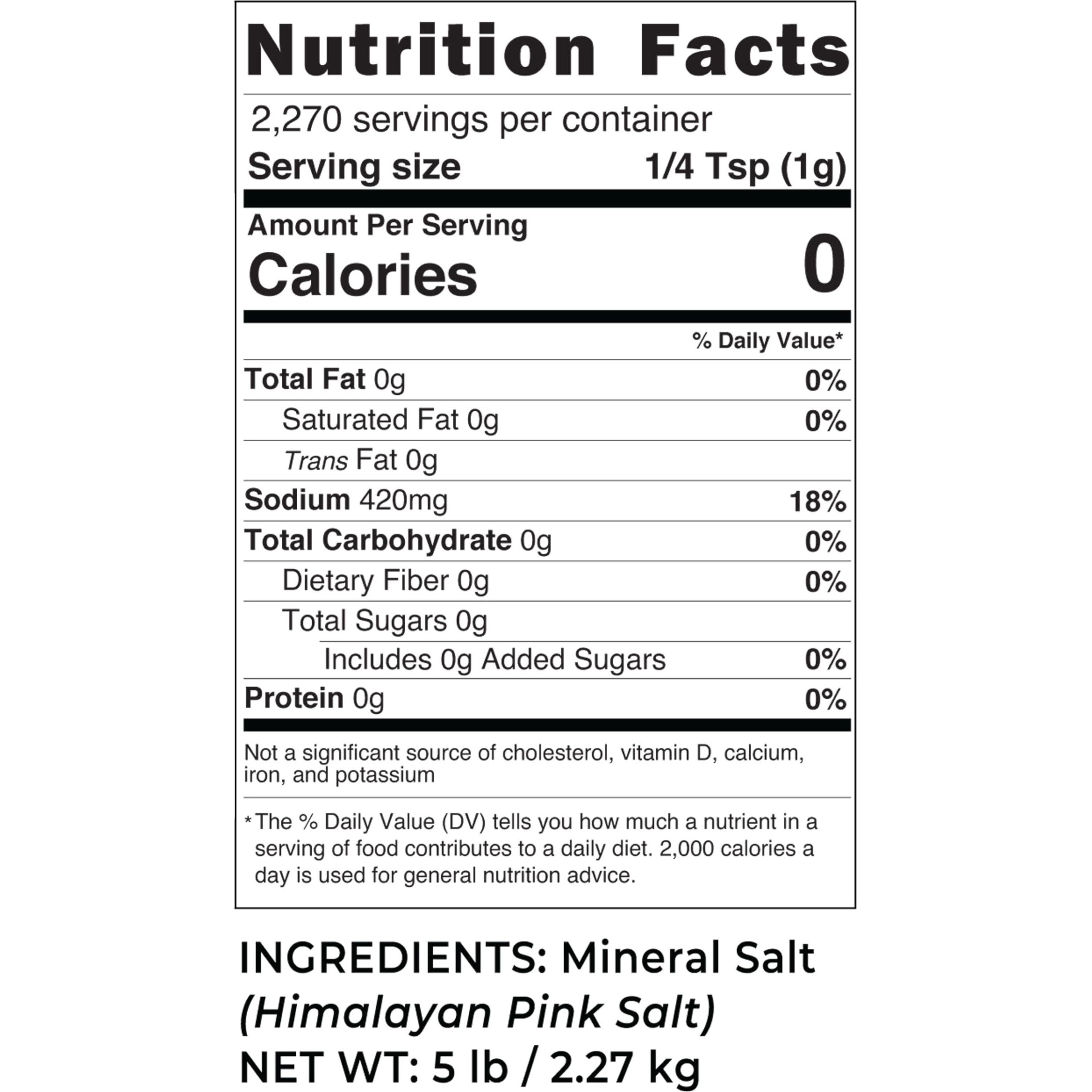 Viva Doria Himalayan Pink Salt, Coarse Grain, Certified Authentic, 5 Lb. (2.27 Kg) For Grinder Refills