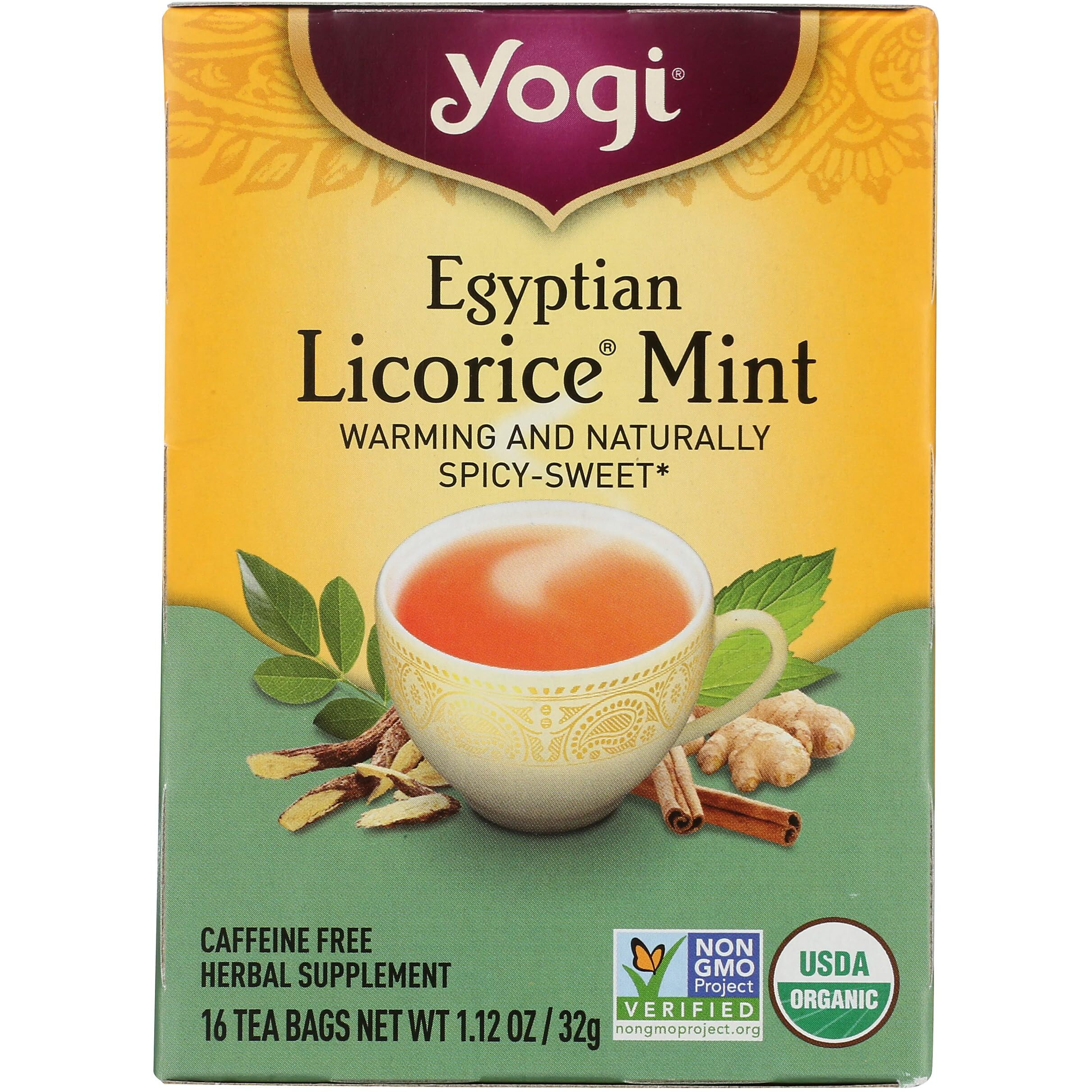 Yogi Tea, Egyptian Licorice Mint, 16 Count