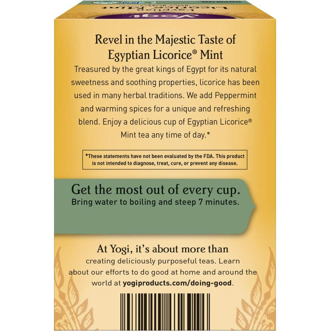 Yogi Tea, Egyptian Licorice Mint, 16 Count
