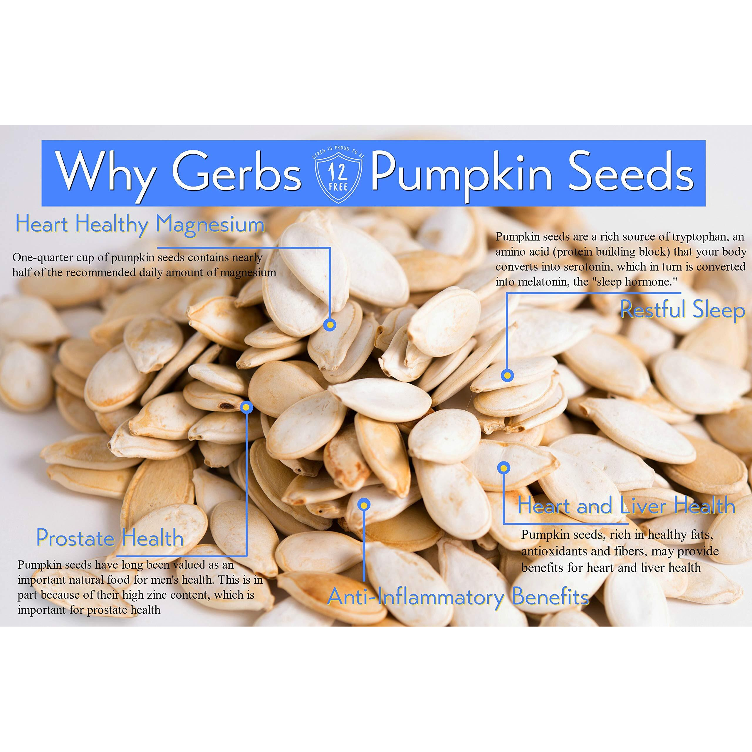 Sea Salted Roasted Pumpkin Seeds In Shell By Gerbs - 4 Lbs - Top 11 Food Allergen Free & Non Gmo - Premium Whole Pepitas, Product Of Usa