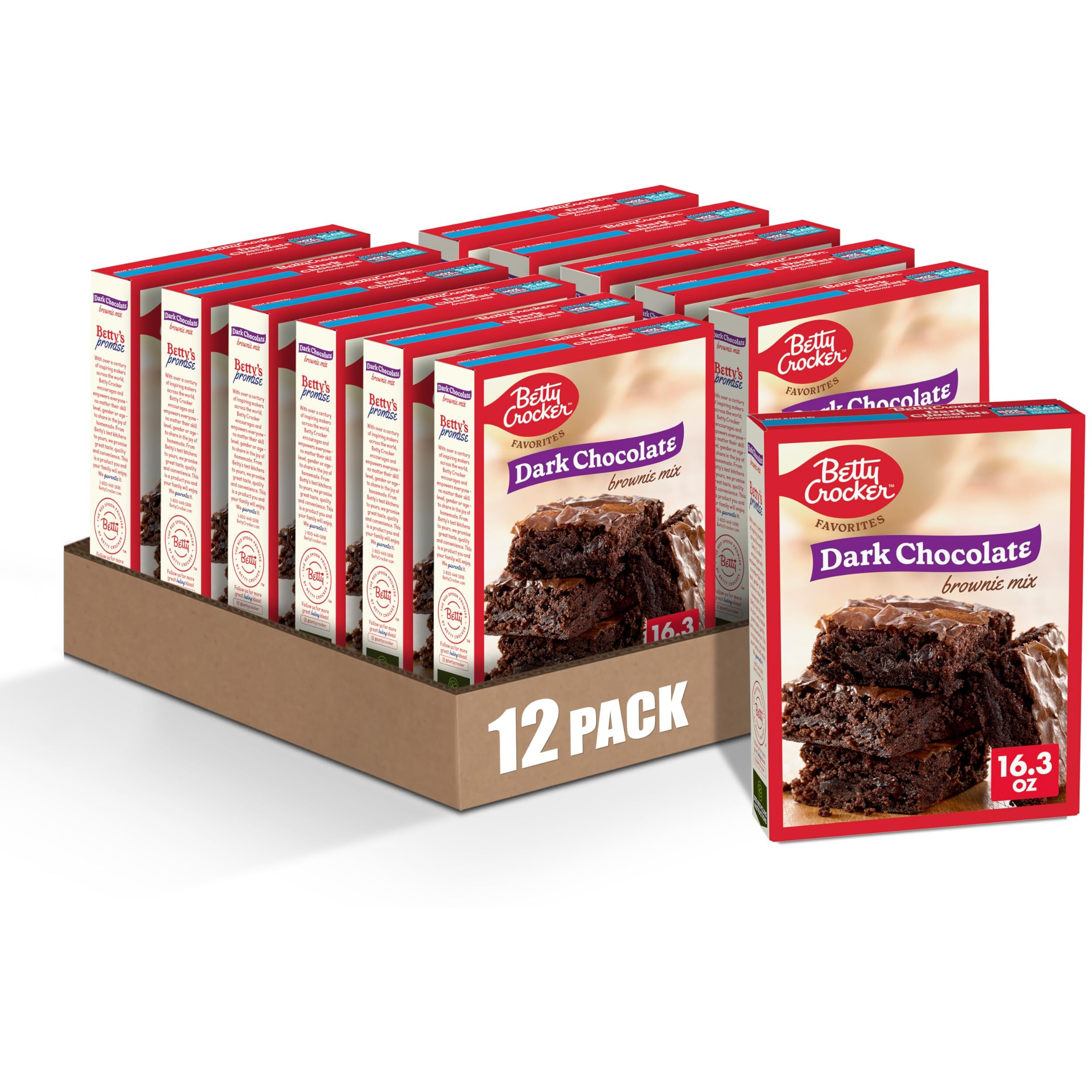 Betty Crocker Favorites Dark Chocolate Brownie Mix, 16.3 Oz. (Pack Of 12)