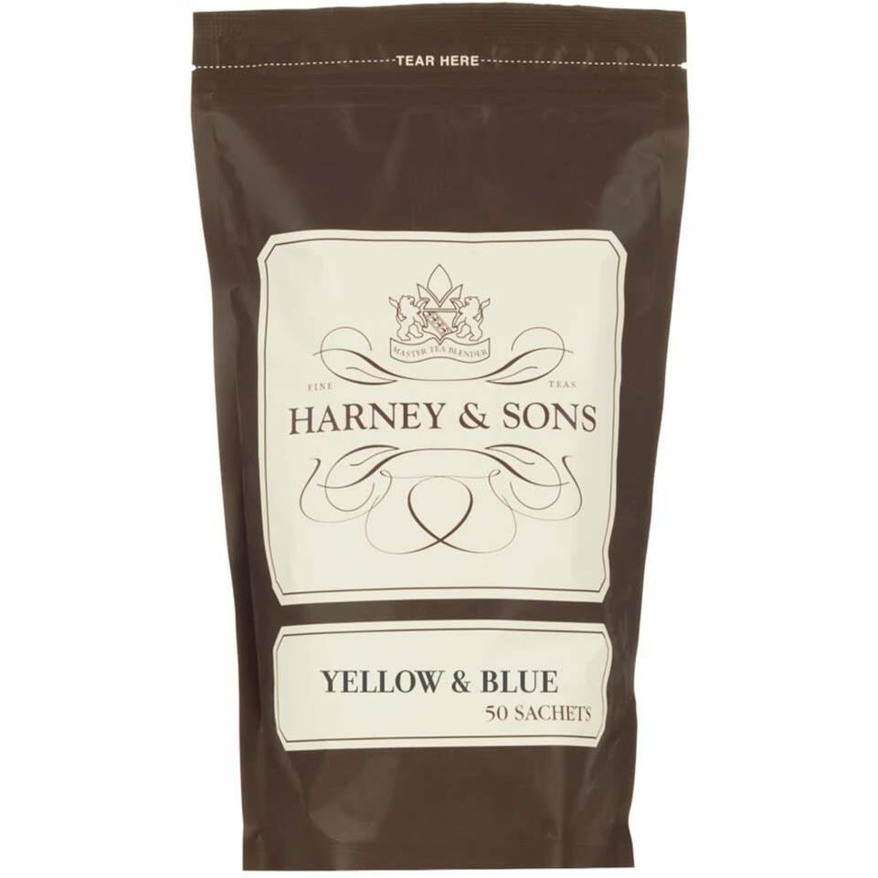 Harney & Sons Yellow & Blue, 50 Sachets Of Chamomile Tea W/Cornflowers