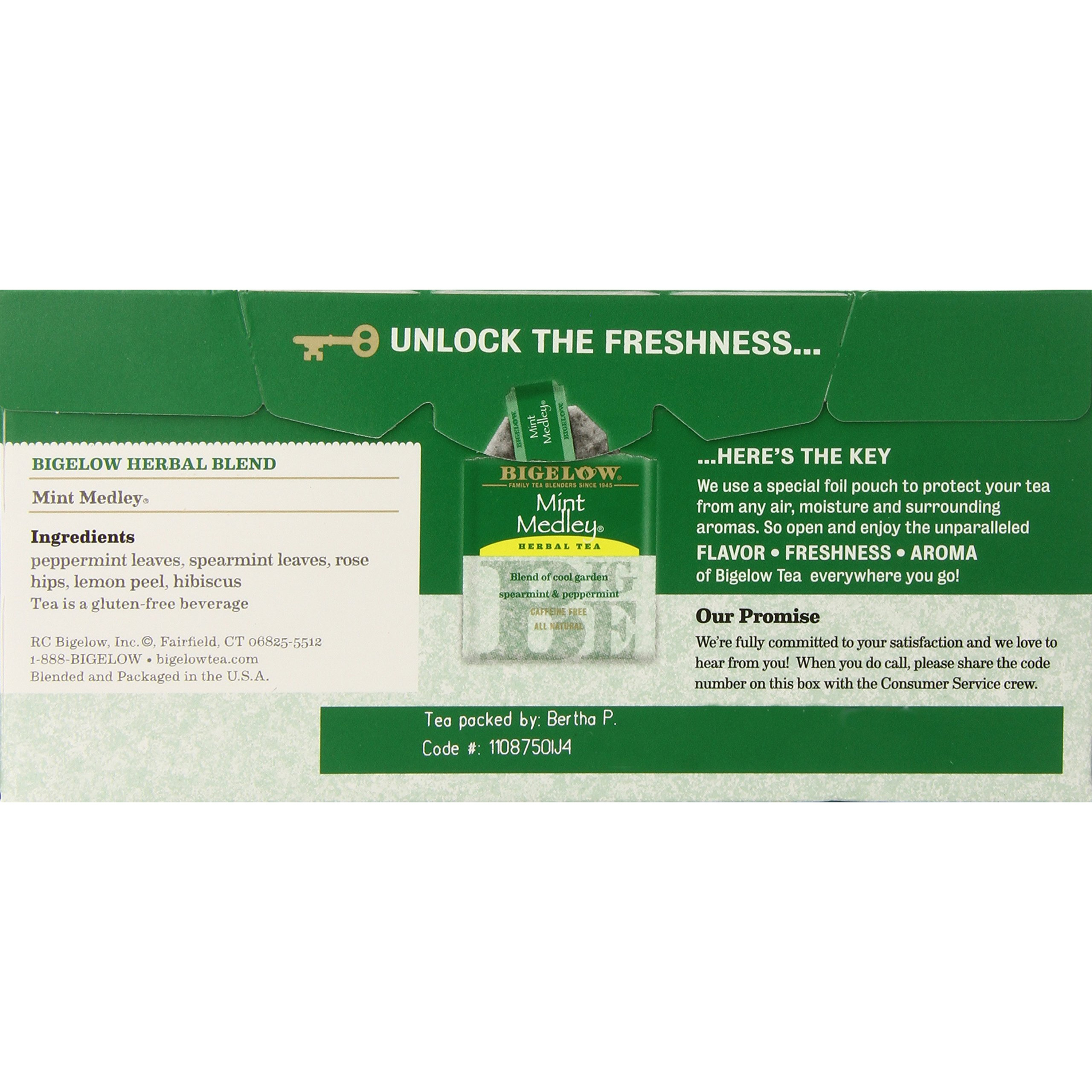 Bigelow Mint Medley Herbal Tea, 28 Count (Pack Of 6)