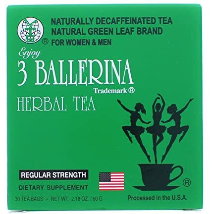Diet Tea For Men And Women 30 Tea Bags, Three Ballerina