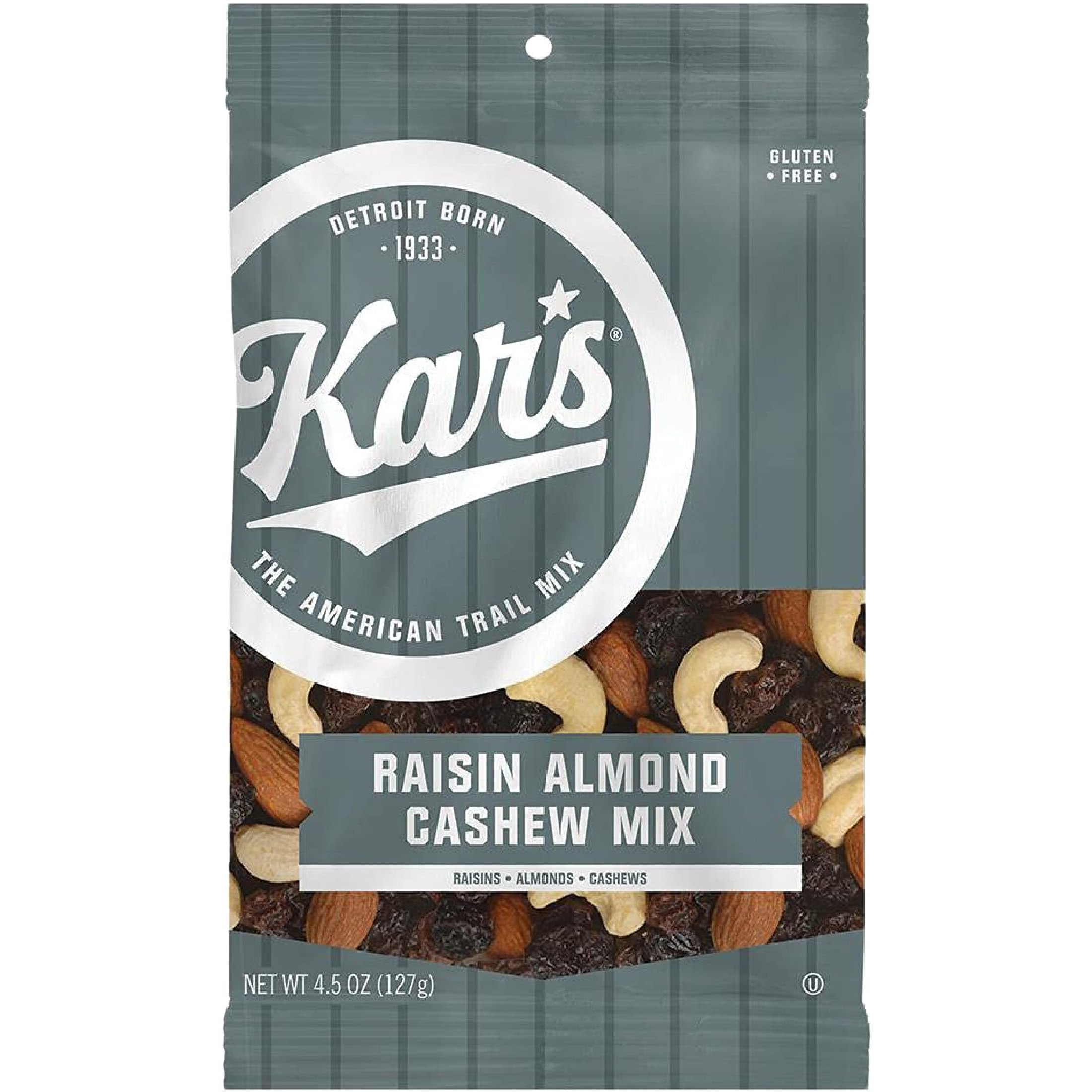 Kars Nuts Raisin Almond Cashew Mixed Nuts, 3 Oz Individual Snack Packs - Bulk Pack Of 12, Gluten-Free Snacks