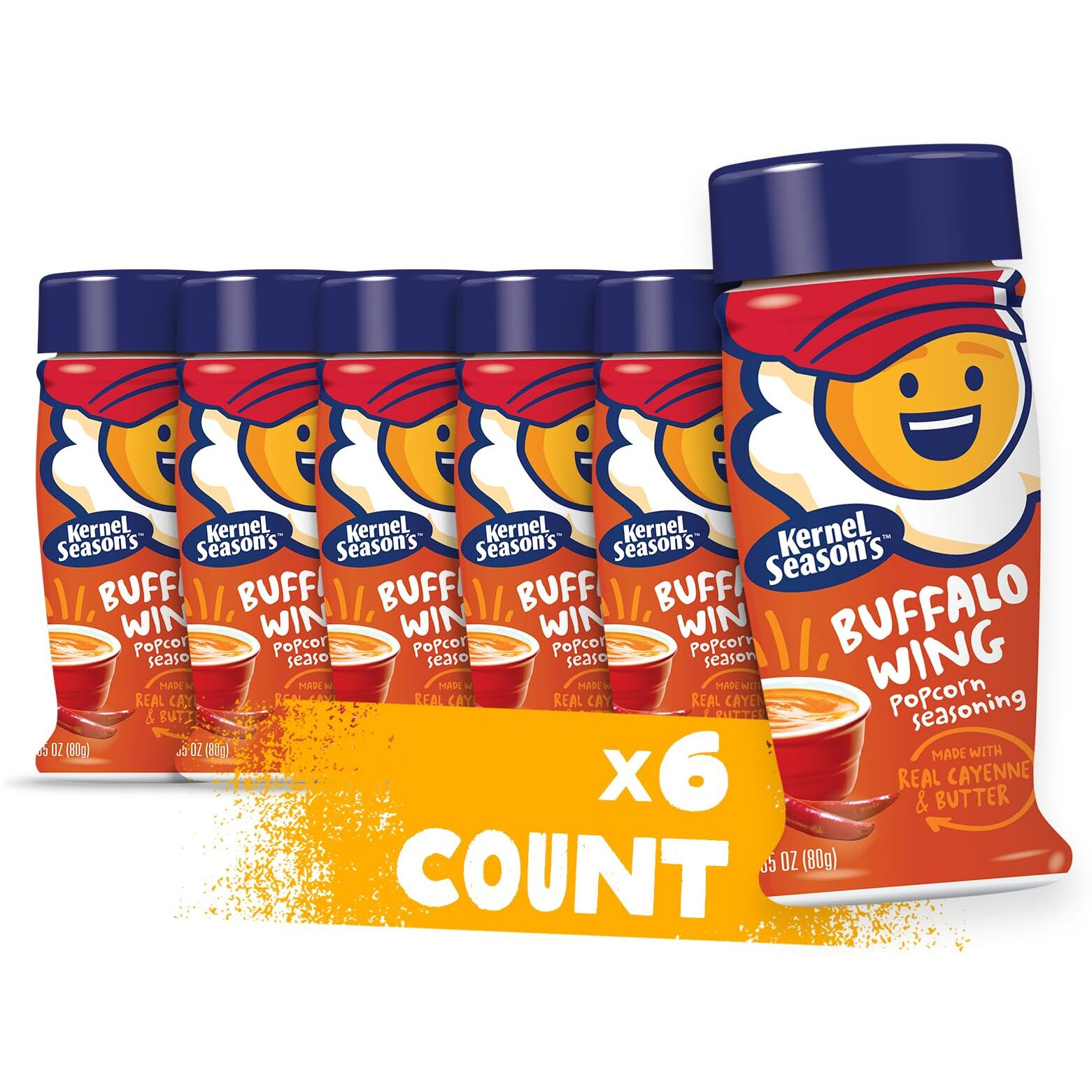 Kernel Season's Popcorn Seasoning, Buffalo Wing, 2.85 Ounce (Pack Of 6)