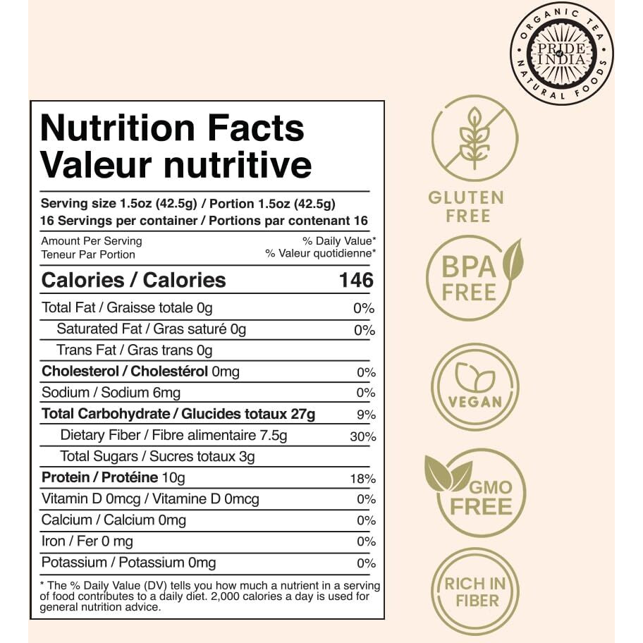 Pride Of India - Indian Split Masur Red Lentils - Protein & Fiber Rich Masoor Dal, 1.5 Pound Jar