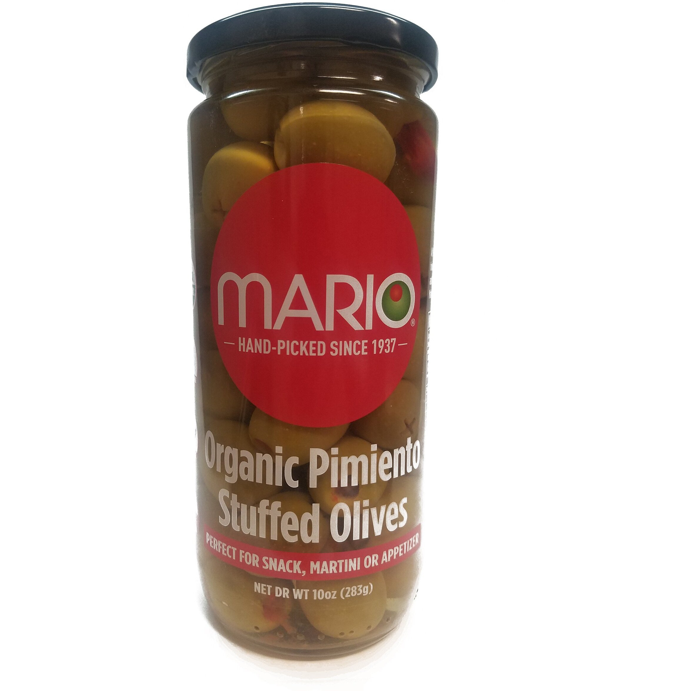 Mario Camacho Foods Stuffed Olives, Bleu Organic Cheese, 10 Fluid Ounce, Organic With Stuffed Pimiento