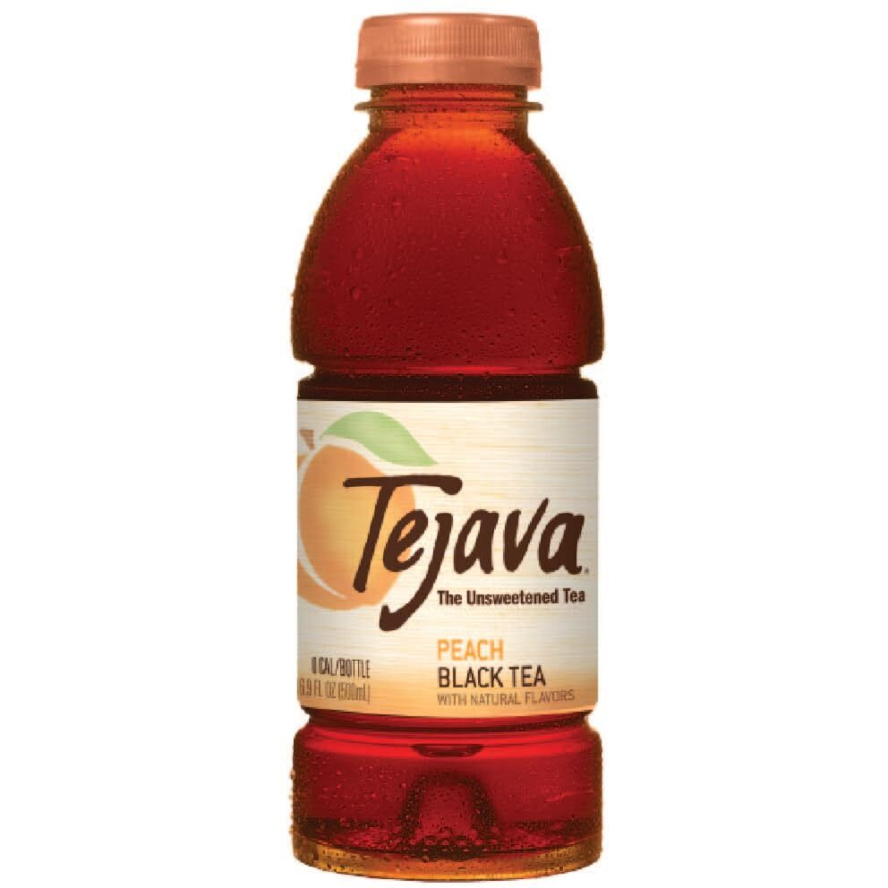 Tejava Peach Black Iced Tea, 6 Pack, 16.9Oz Pet Bottles, Unsweetened, Non-Gmo, Kosher, No Sugar Or Sweeteners, No Calories, No Preservatives, Brewed In Small Batches