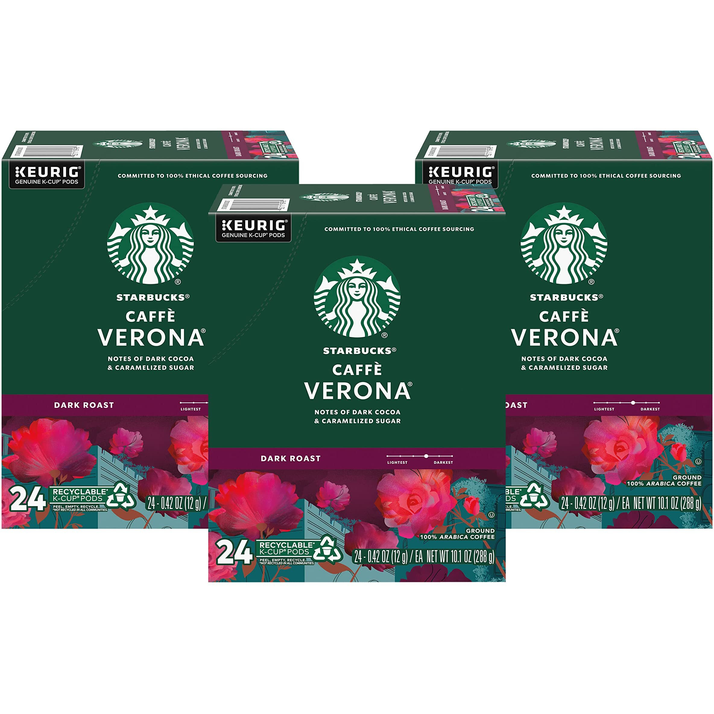 Starbucks Caffe Verona Keurig K-Cups, 72 Count