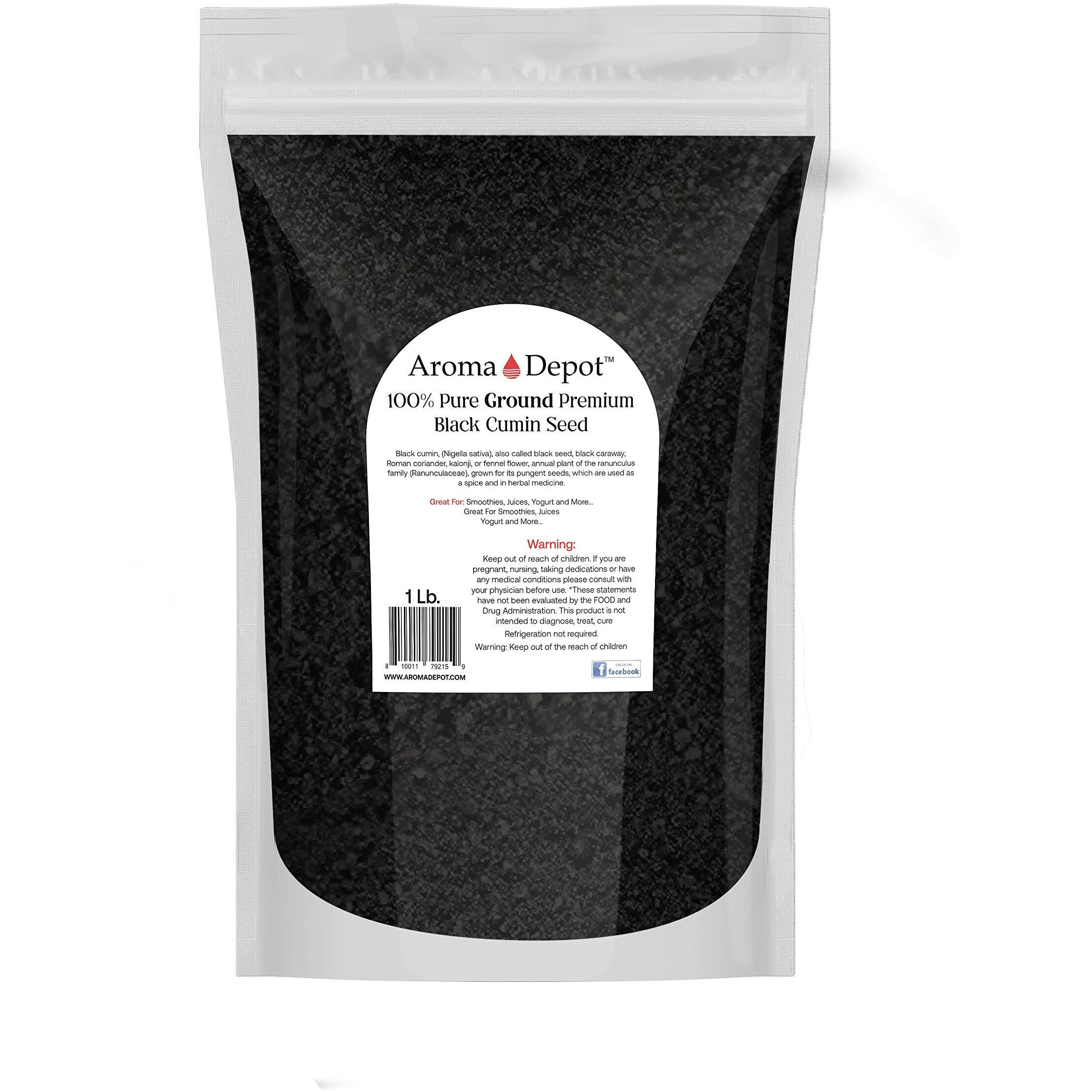 1 Lb Black Seed Powder,Ground (Nigella Sativa), Black Cumin, Kalonji, 100% Non-Gmo Non-Irradiated & Gluten Free