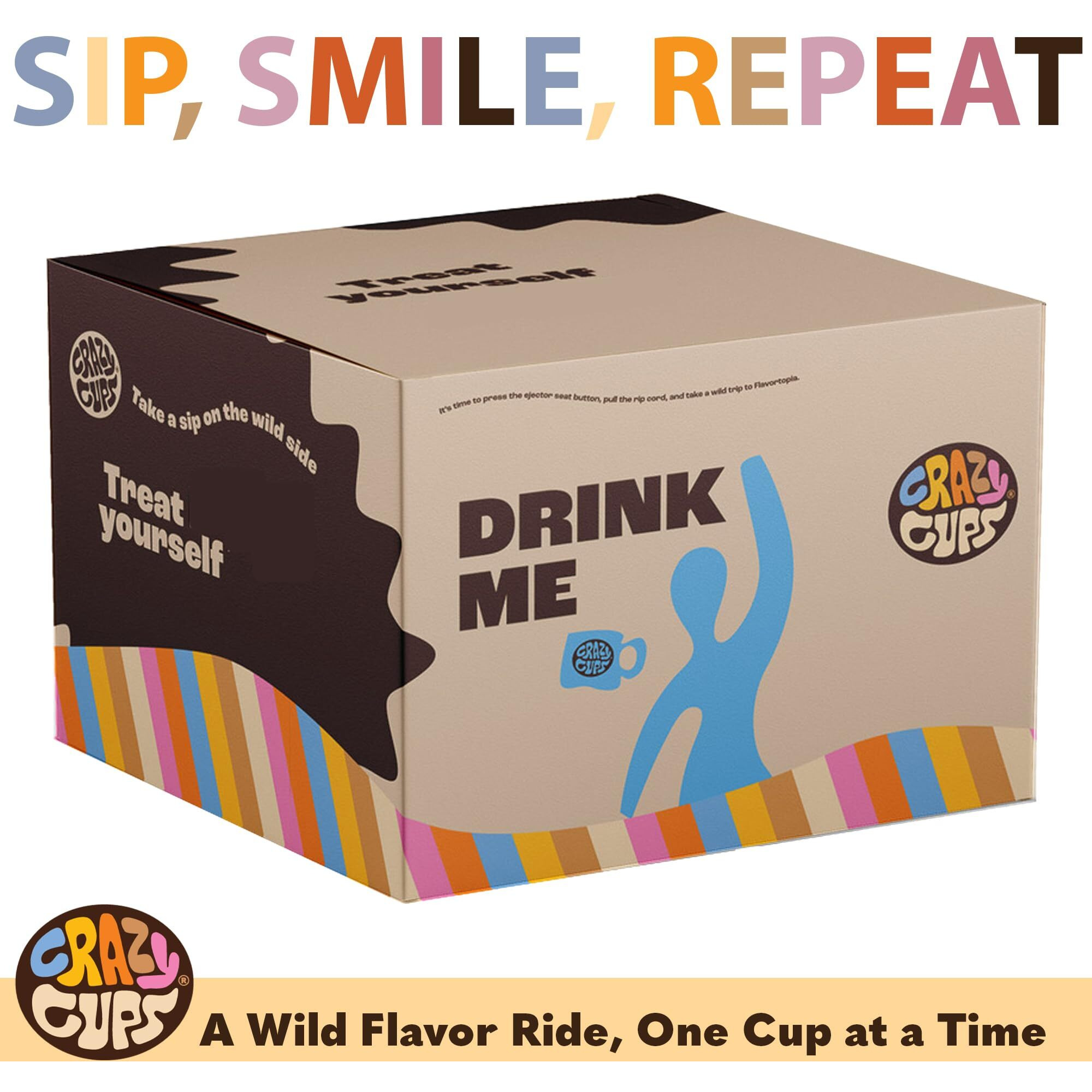 Crazy Cups Fall Coffee Pods Variety Pack For Keurig K Cup Coffee Maker, Single Serve Fall Flavor Coffee Pods, Seasonal Favorites Fall Blend Sampler, 50 Count