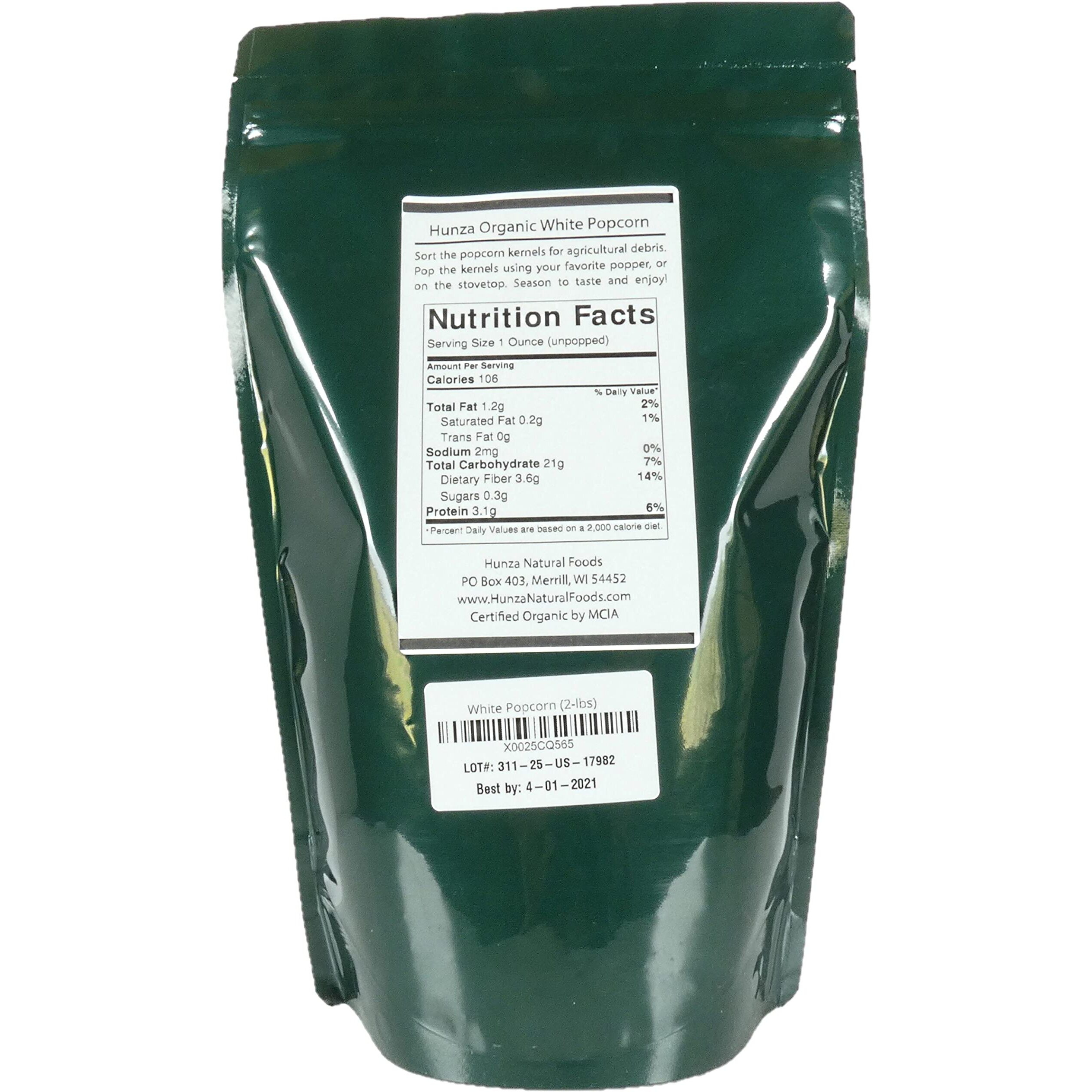 Hunza Organic White Popcorn (2-Lbs)
