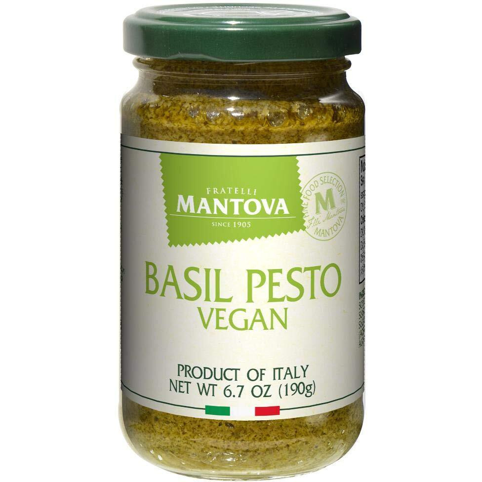 Mantova Vegan Basil Pesto, 6.7Oz (Pack Of 2), Product Of Italy