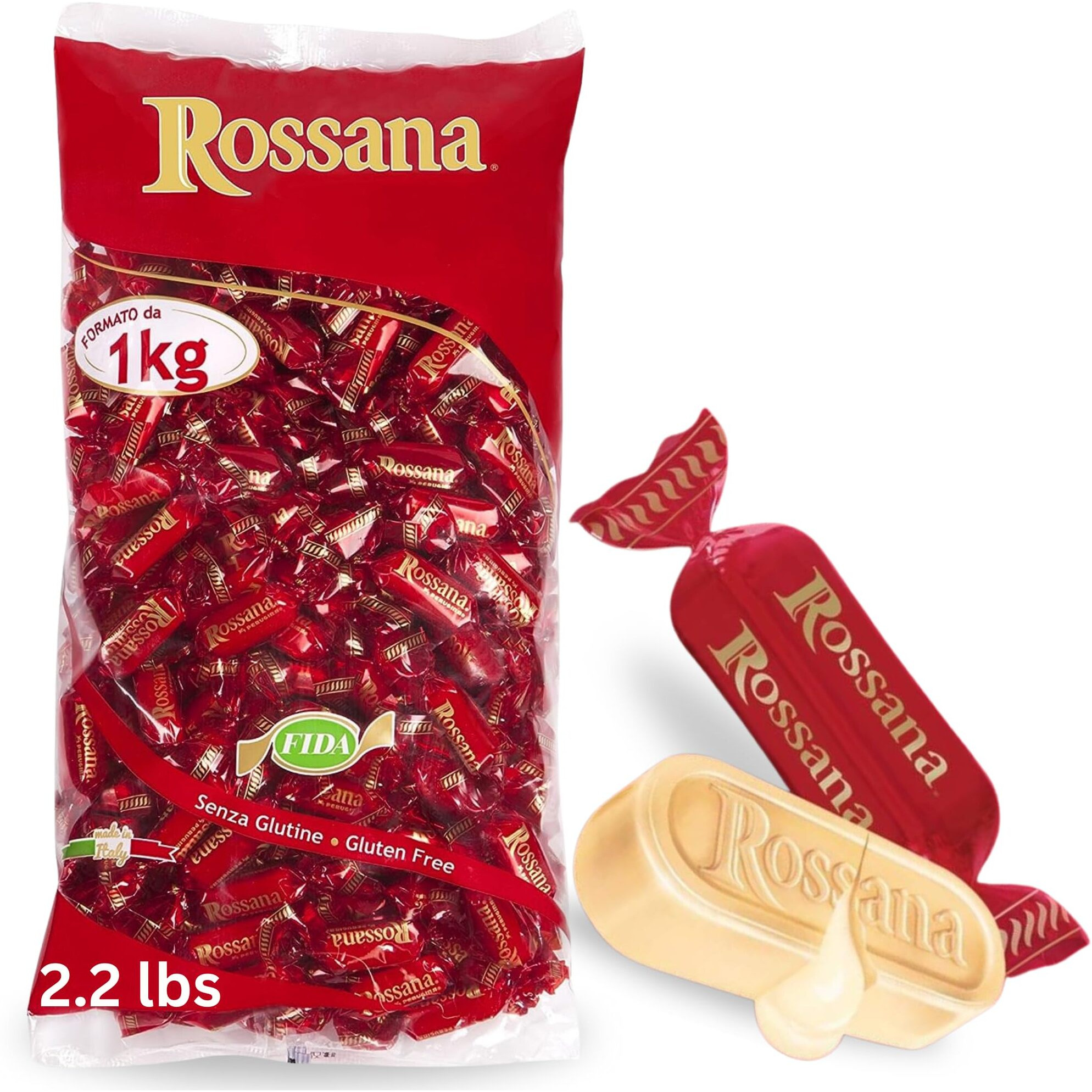 Fida Italian Hard Candy - Rossana Bulk, 2.2Lbs