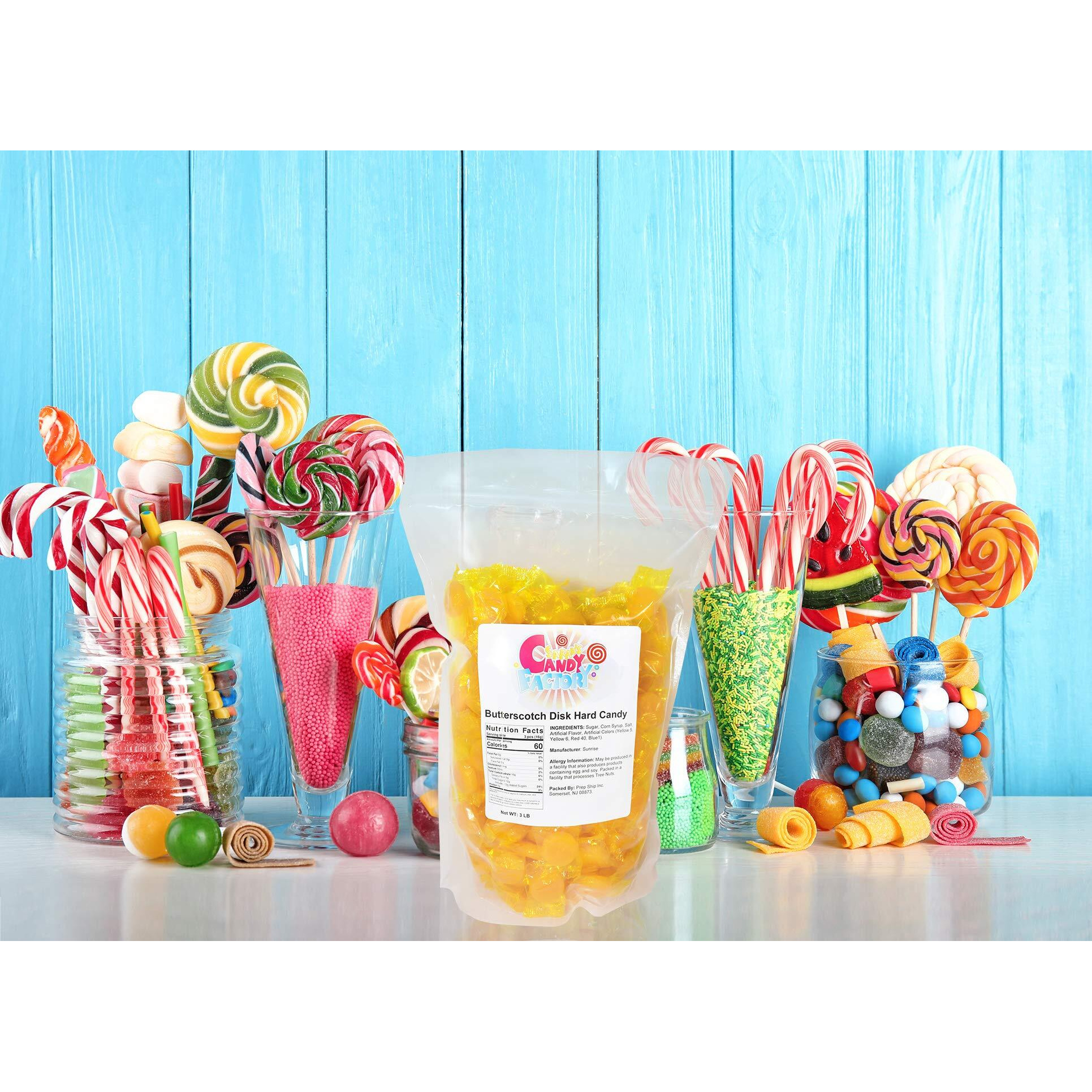 Sarah's Candy Factory Butterscotch Discs Hard Candy In Resealable Bag 3 Lbs