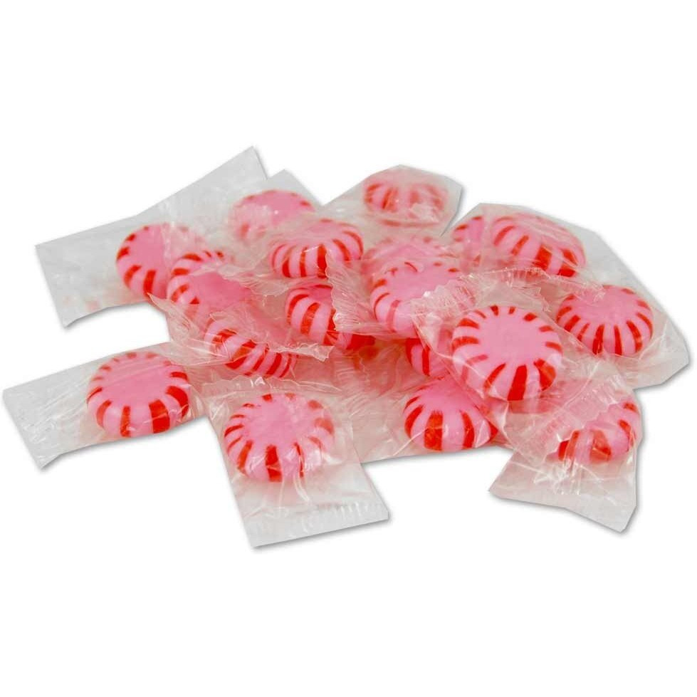 Starlight Peppermint With Cinnamon 2 Lbs Bulk Hard Candy Discs Approximately 175 Pieces