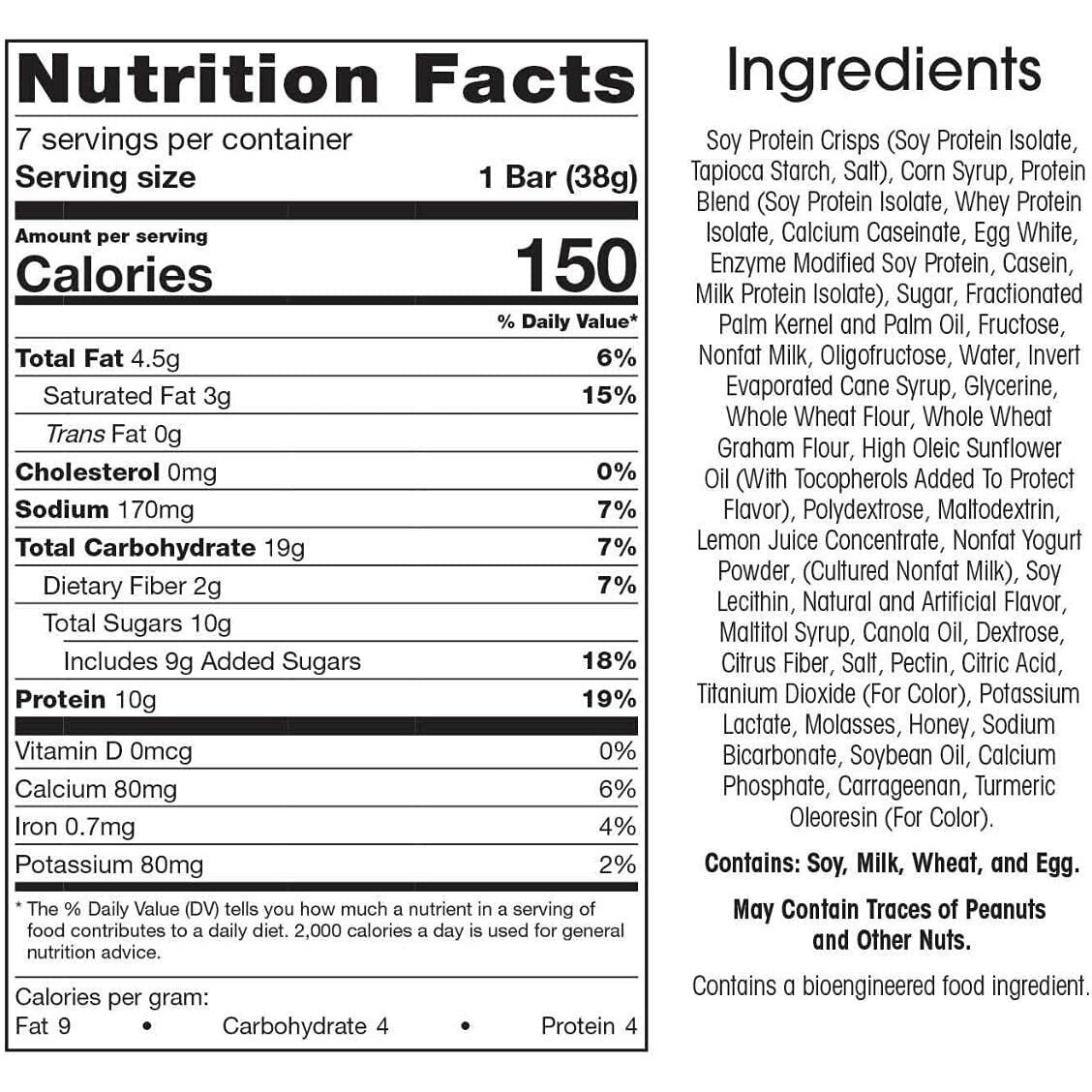 Wonderslim Protein Snack Bar, Lemon Meringue, (7Ct)