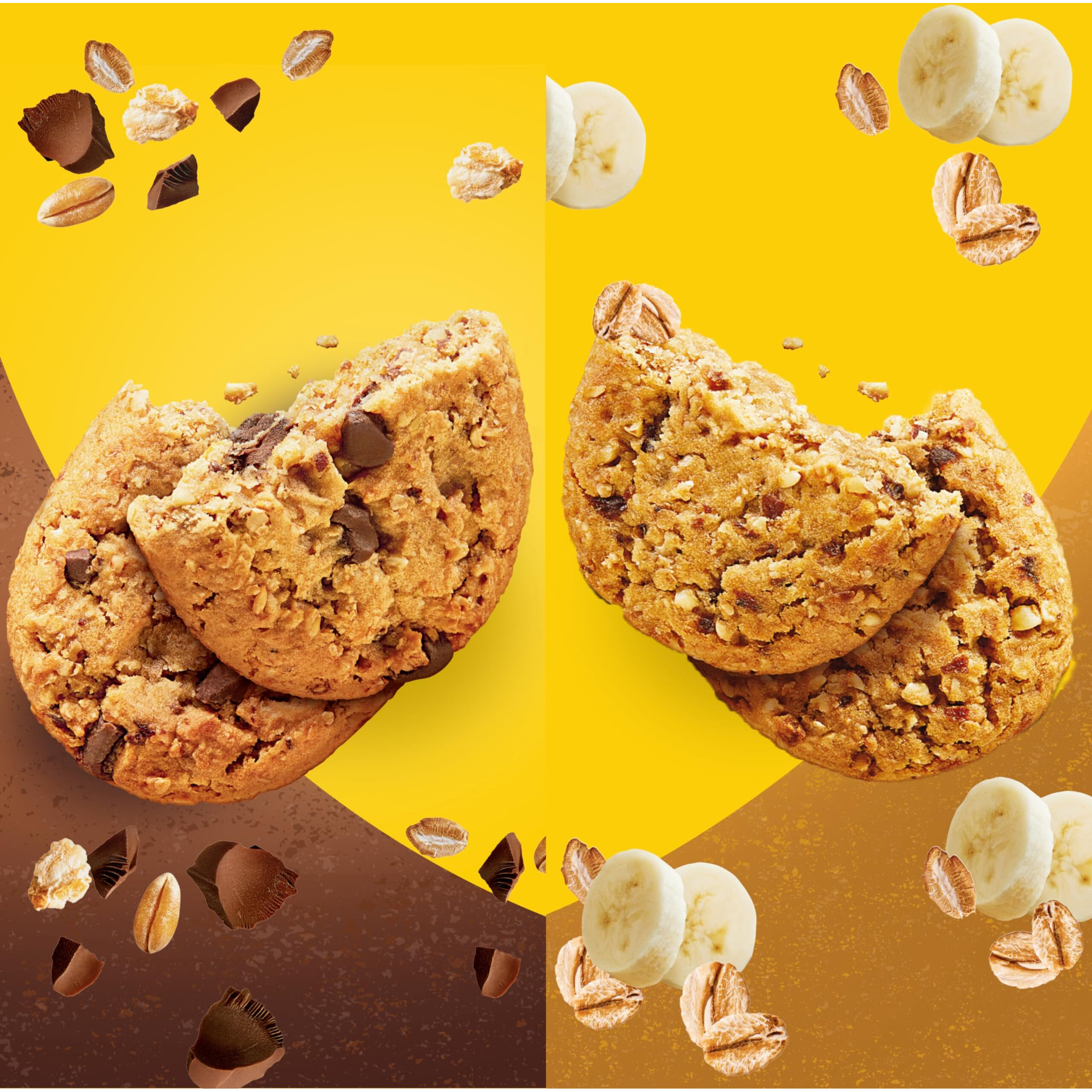 Belvita Soft Baked Breakfast Biscuits Variety Pack With Banana Bread And Oats And Chocolate, 15 Total Packs, 3 Boxes (1 Biscuit Per Pack)