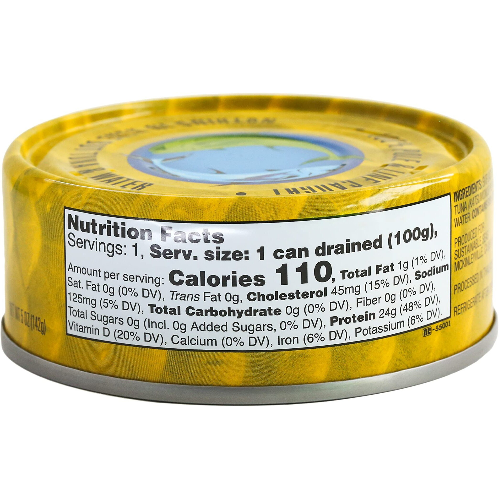 Sustainable Seas, Chunk Light Tuna In Water, No Salt Added, 3Rd Party Mercury Tested, 100% Sustainably Caught, 5 Ounce (Pack Of 12)