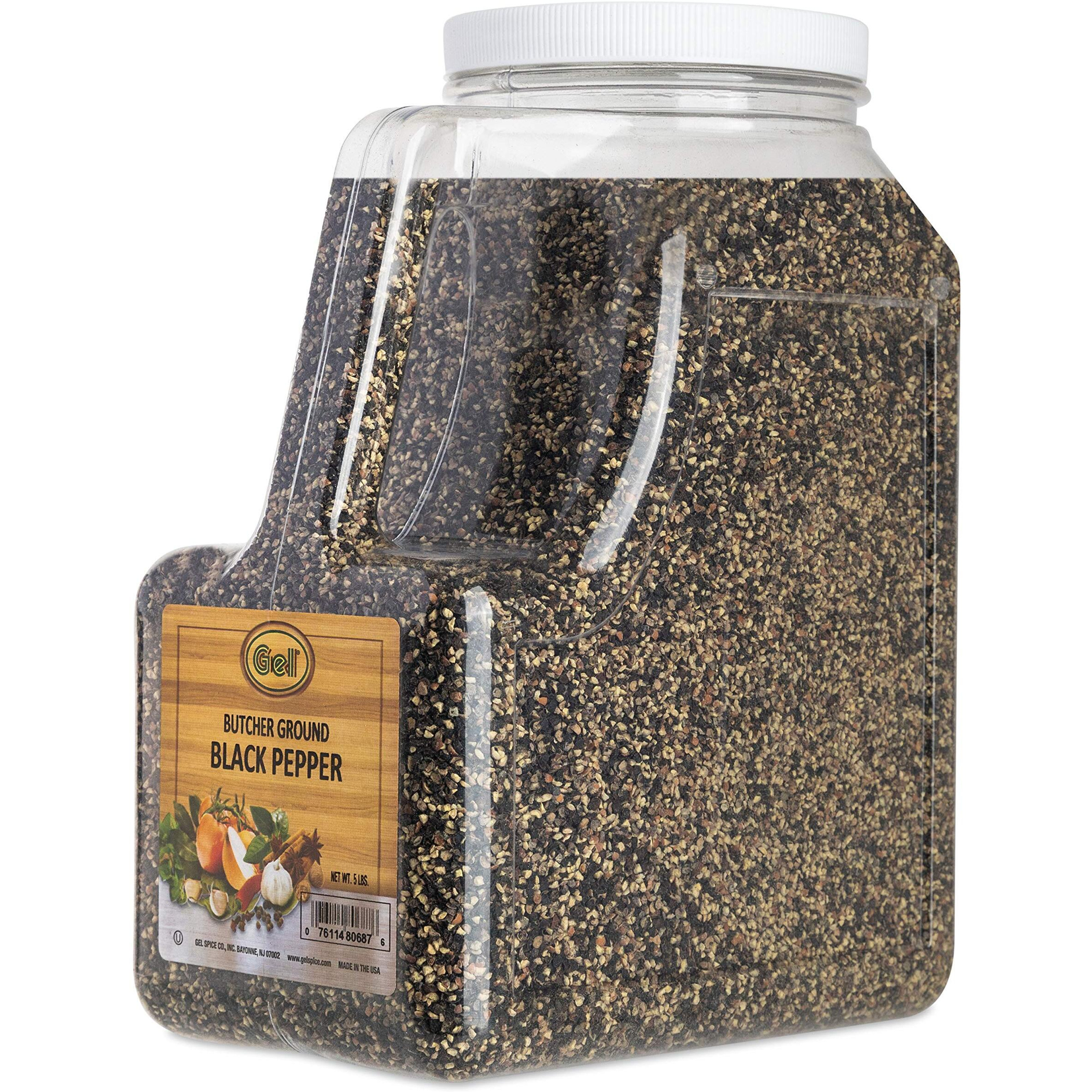 Gel Spice 10 Mesh Butcher Ground Black Pepper 5 Lb | Great For For Barbecue And Grilling Meat Rub