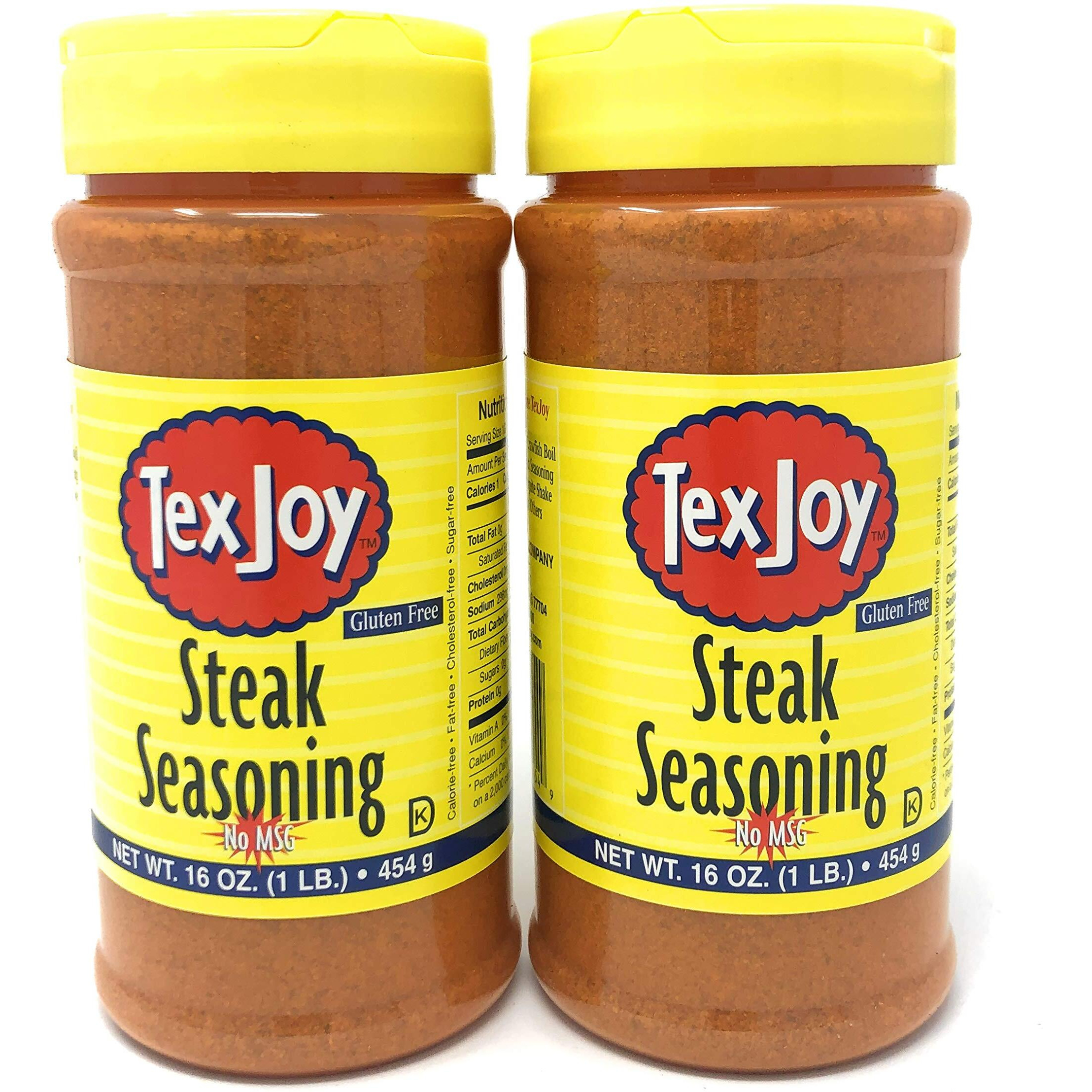 Texjoy Original Steak Seasoning No Msg 16 Oz (Pack Of 2)