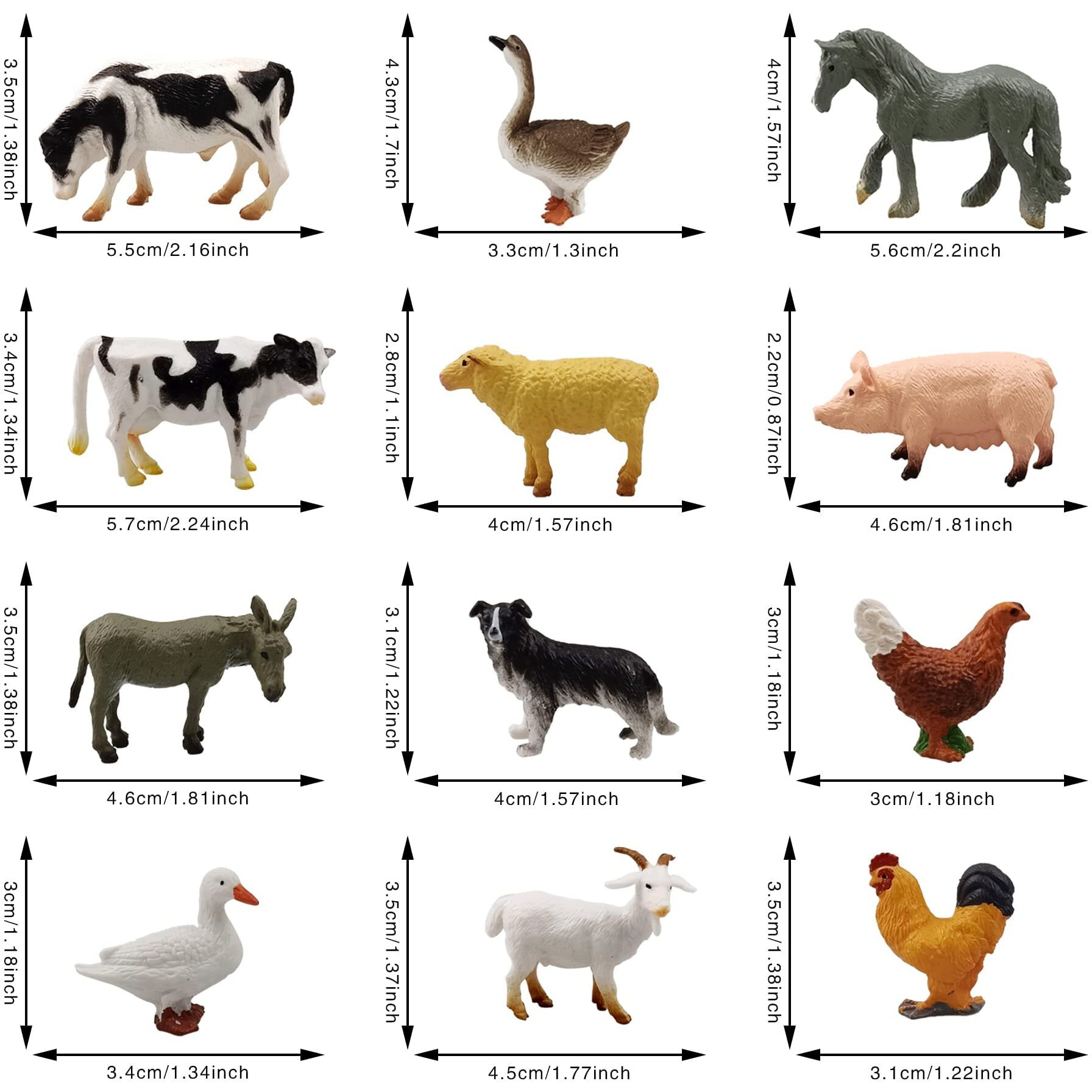 26 Pcs Mini Farm Animal Tractor Cake Topper Set With Tree Farmer Fences Cow Pig Sheep Figures Tractor Farmer Cake Topper For Boy Girl Birthday Party Decorations