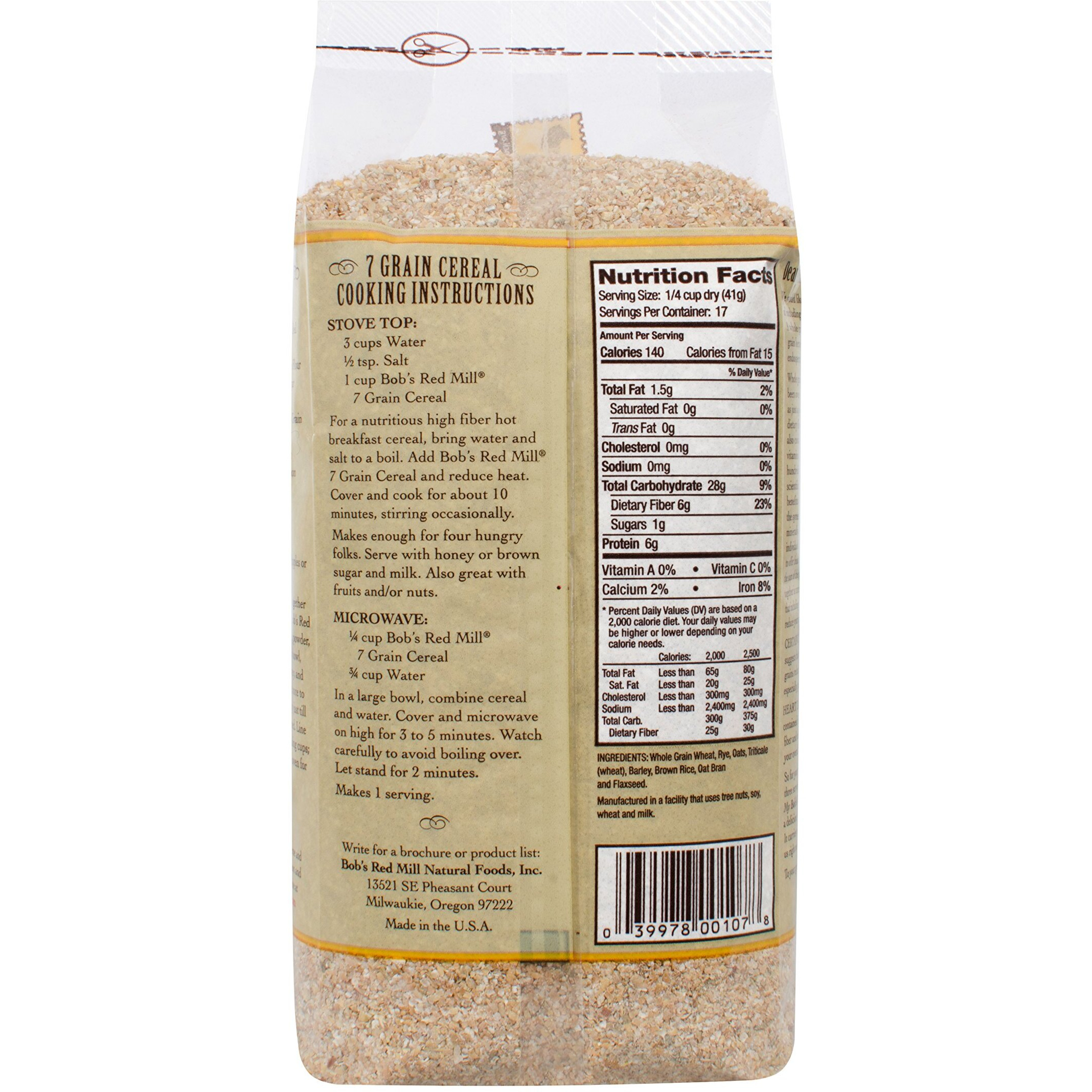Bob's Red Mill 7 Grain Cereal, 25 Ounce