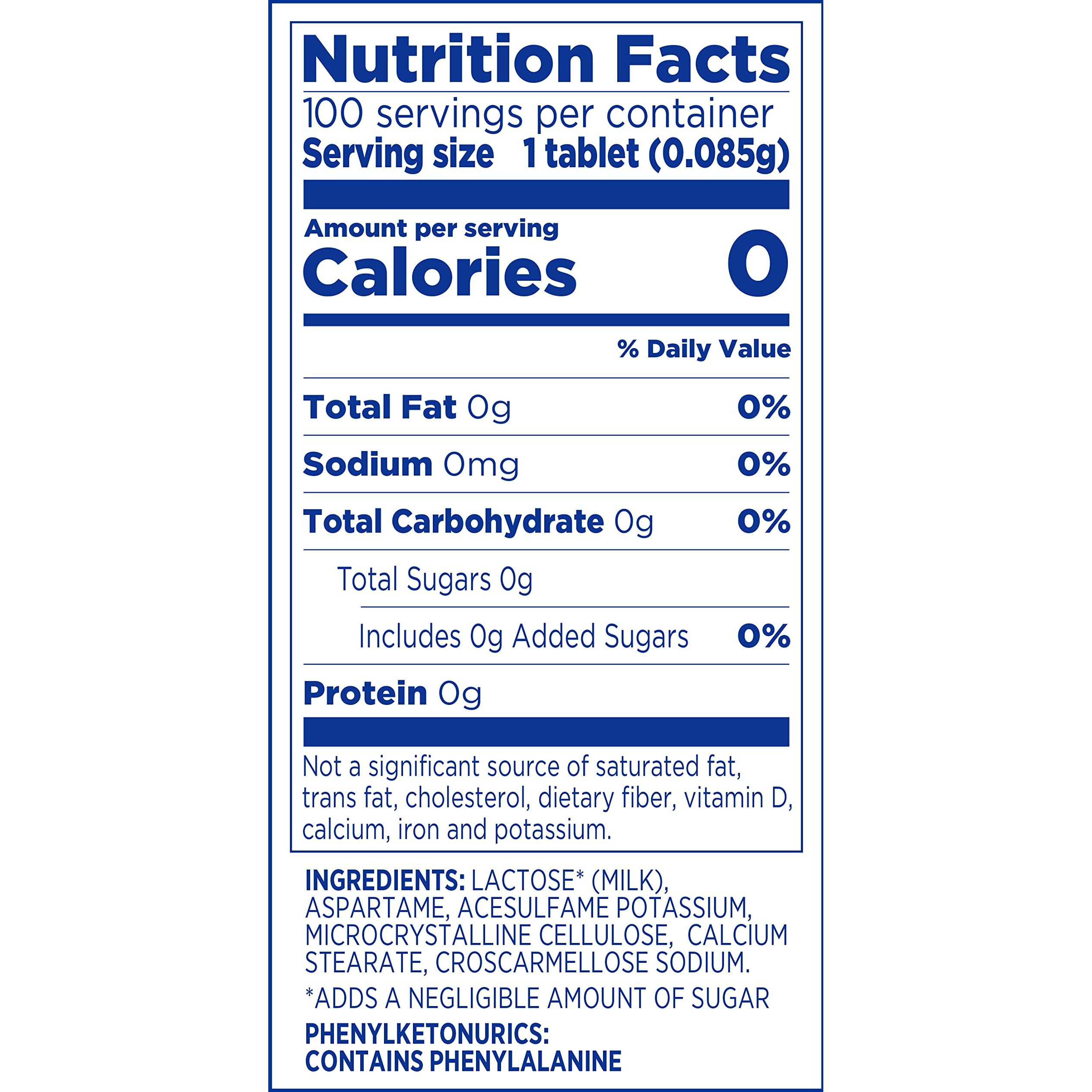 Equal Tablets 100 Count (Pack Of 12)