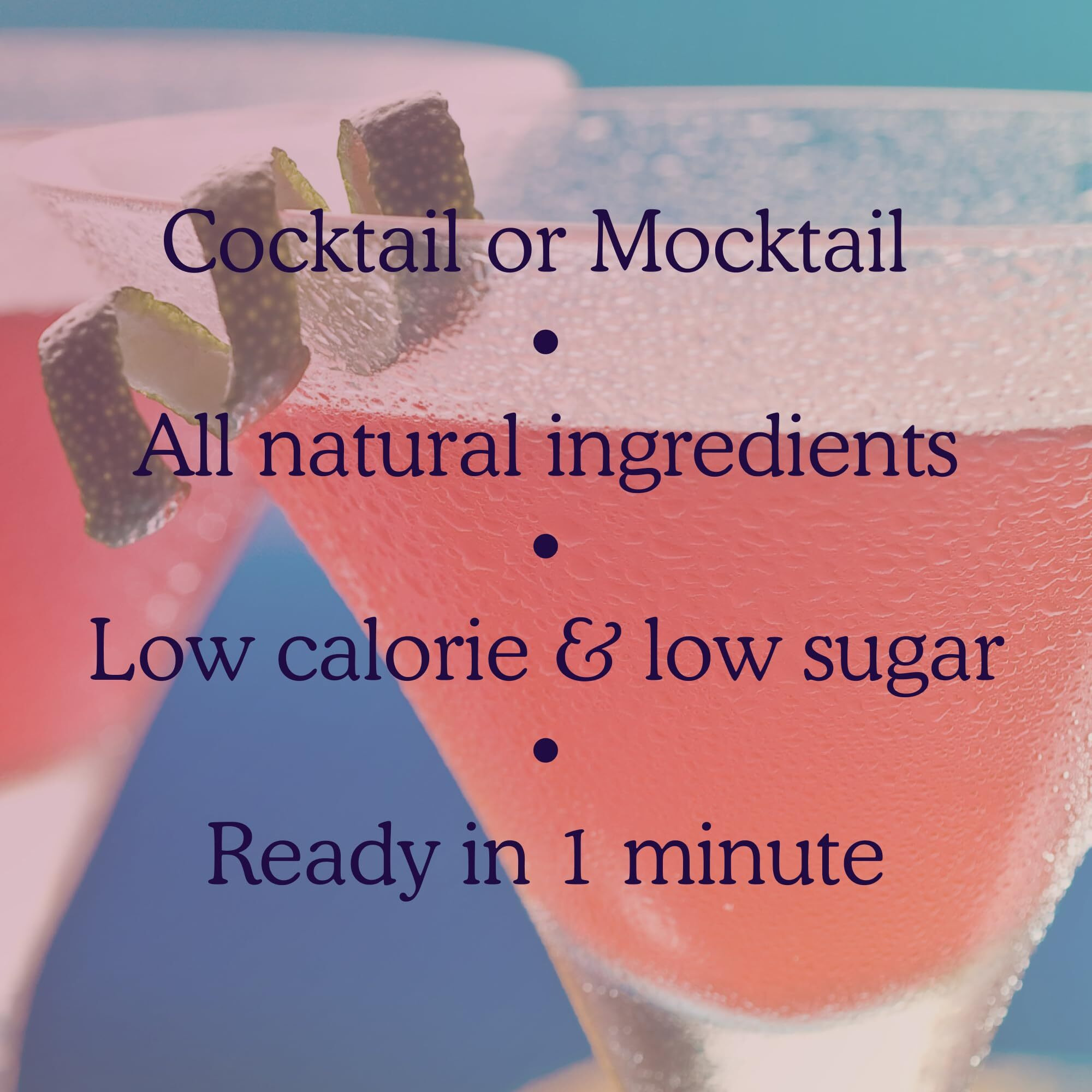 Sayso Skinny Hibiscus Cosmo Craft Cocktail Tea Bag | Enjoy An Instant Cosmopolitan Or Mocktail In Under 1 Min, All-Natural,