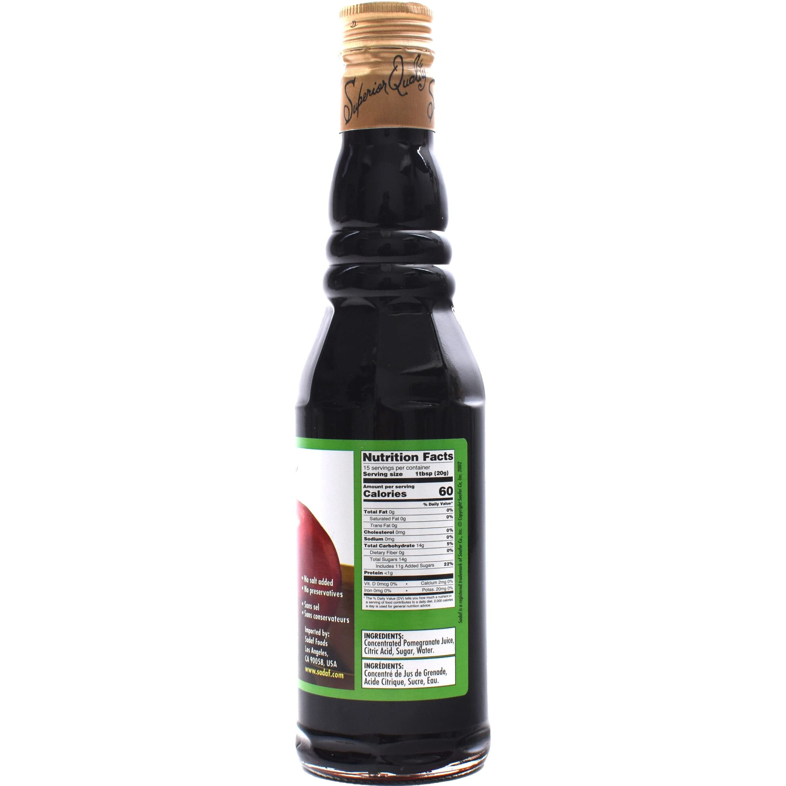 Sadaf Pomegranate Sour Paste - Pomegranate Molasses - Dark Red Syrup (10 Fl Oz)