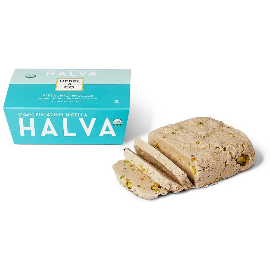 Hebel & Co Pistachio Nigella Halva - 8 Oz | Certified Usda Organic, Gluten Free, Kosher & Vegan