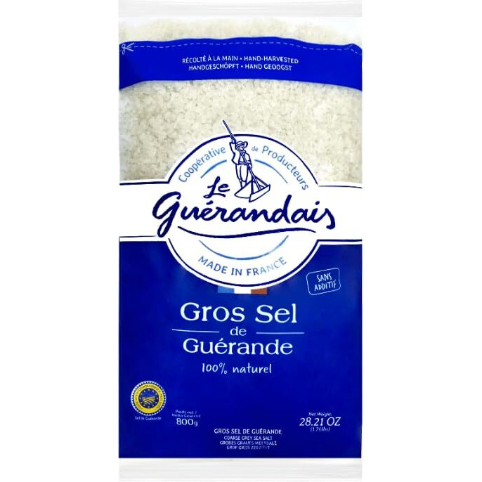 Guerande Coarse Grey Wet Sea Salt | Hand Harvested By Celtic Salt Harvesters | French Celtic | Essential Minerals And Nutrients, 28.21 Oz
