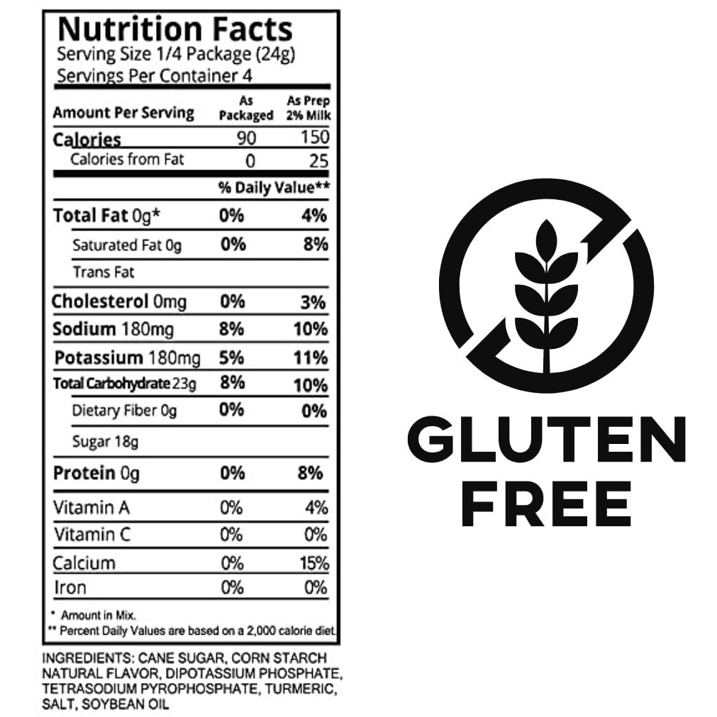 Simple Mixes Natural Instant Pudding Mix, Vanilla, 3.4 Ounces Each, Pack Of 6