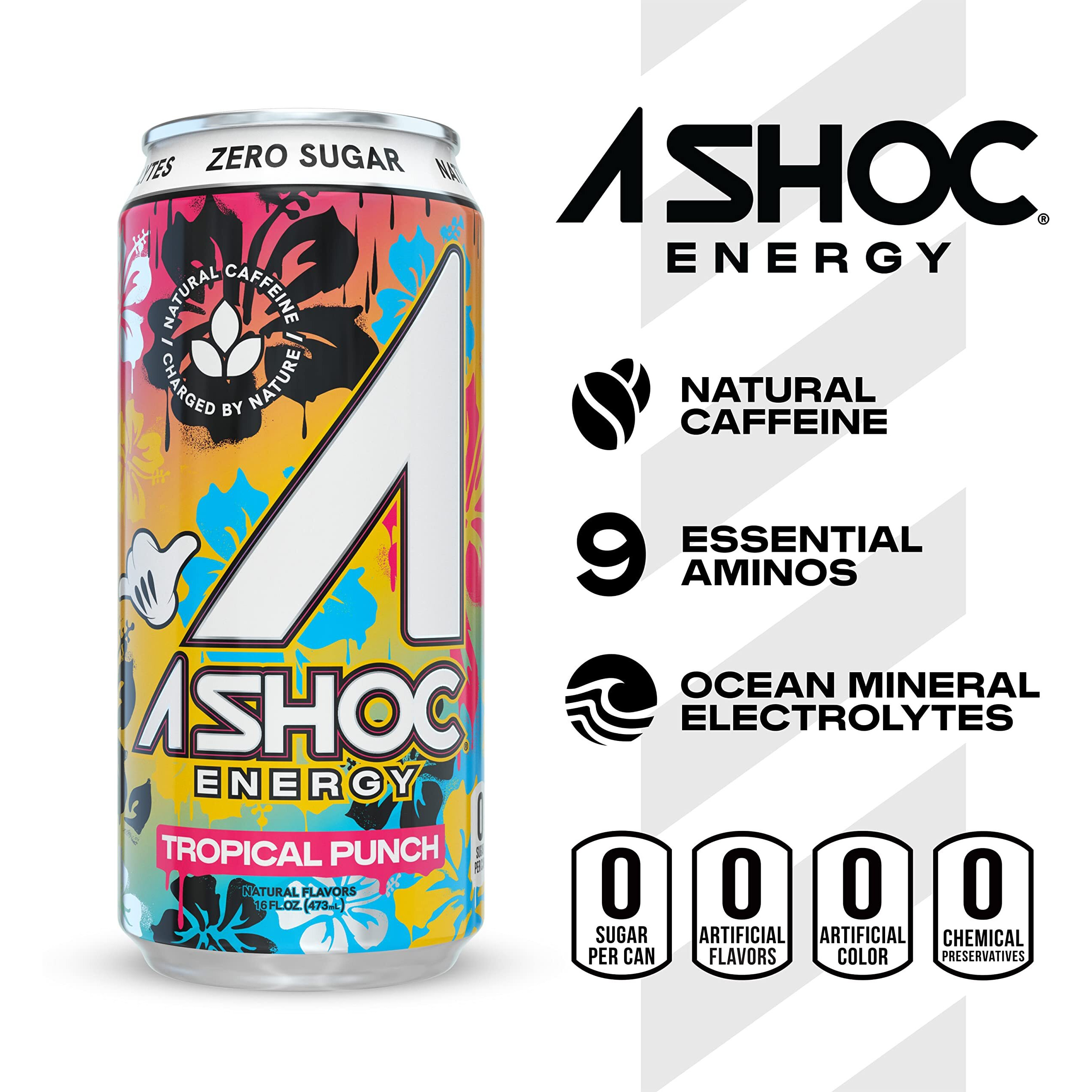 A Shoc Tropical Punch Energy Drink, 16 Fl Oz Can (Pack Of 12)